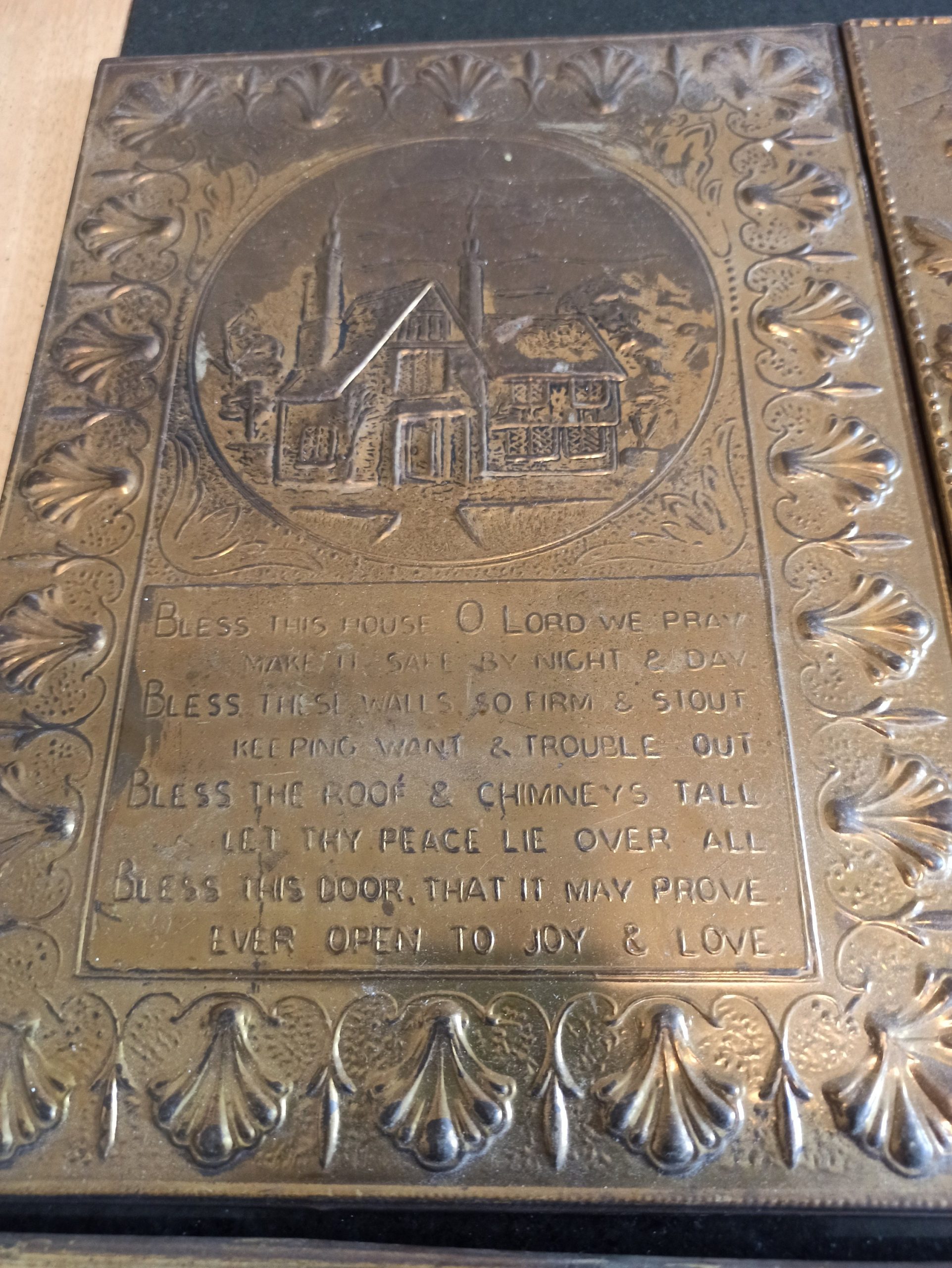 Vintage Brass Wall Plaques. - Image 2