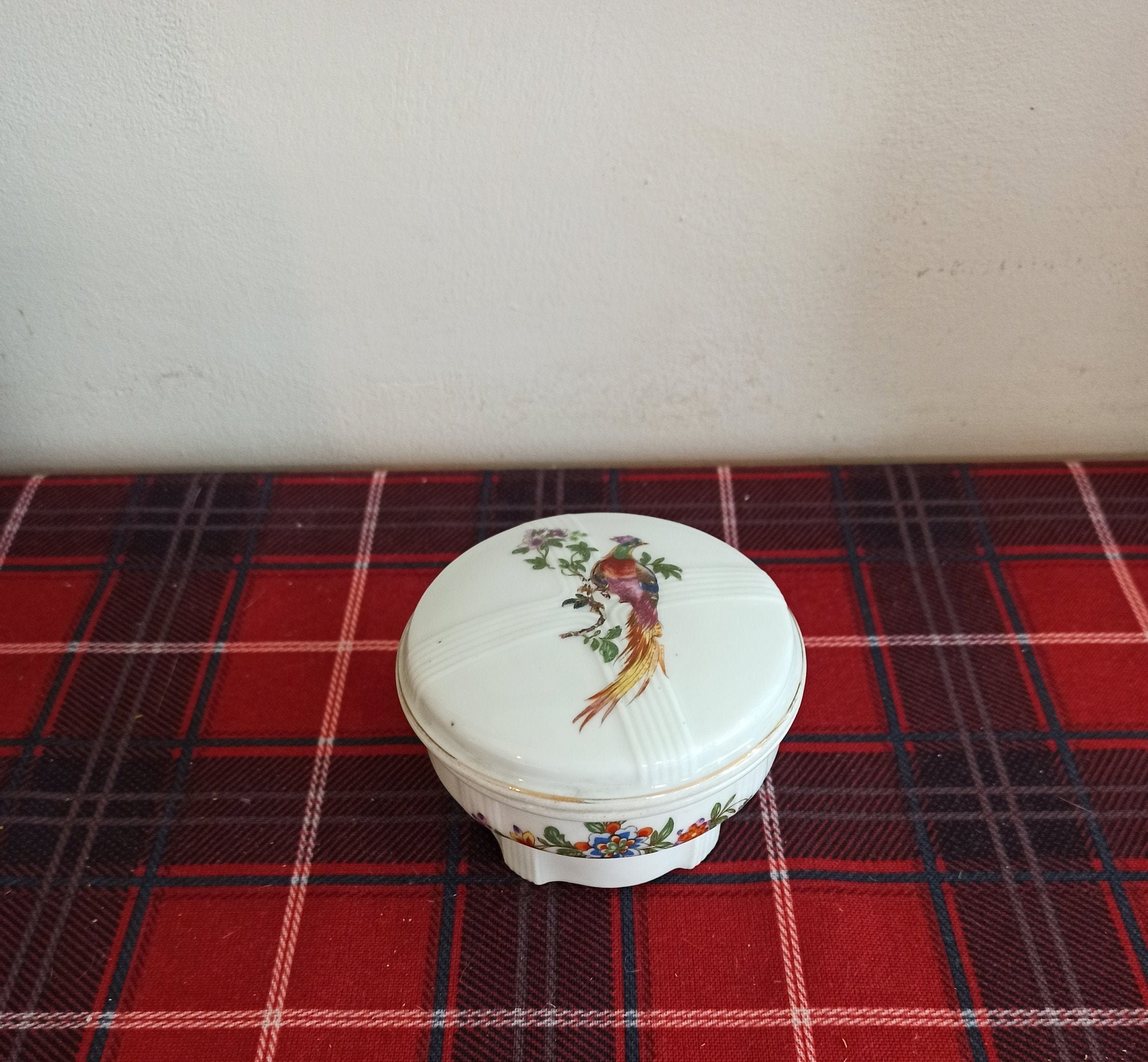 Czechoslovakian Lidded Powder Jar / Trinket Jar.