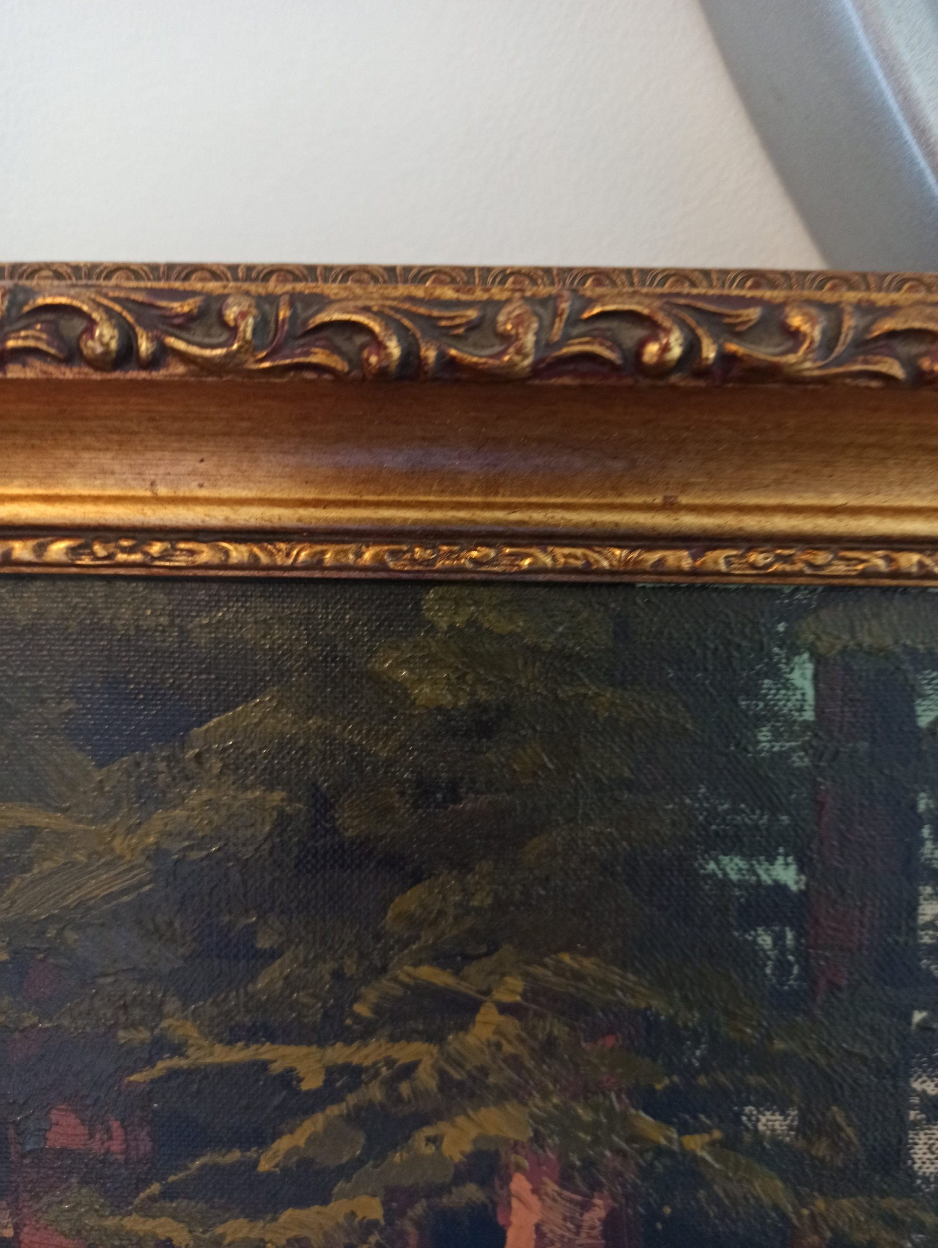 Framed Canvas Paining. Good Condition. Very Scenic. Very Large. 98cm x 58cm x 4cm. - Image 7
