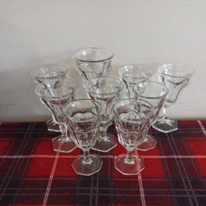 A Selection of  9 Sherry / Liqueur Glasses.
