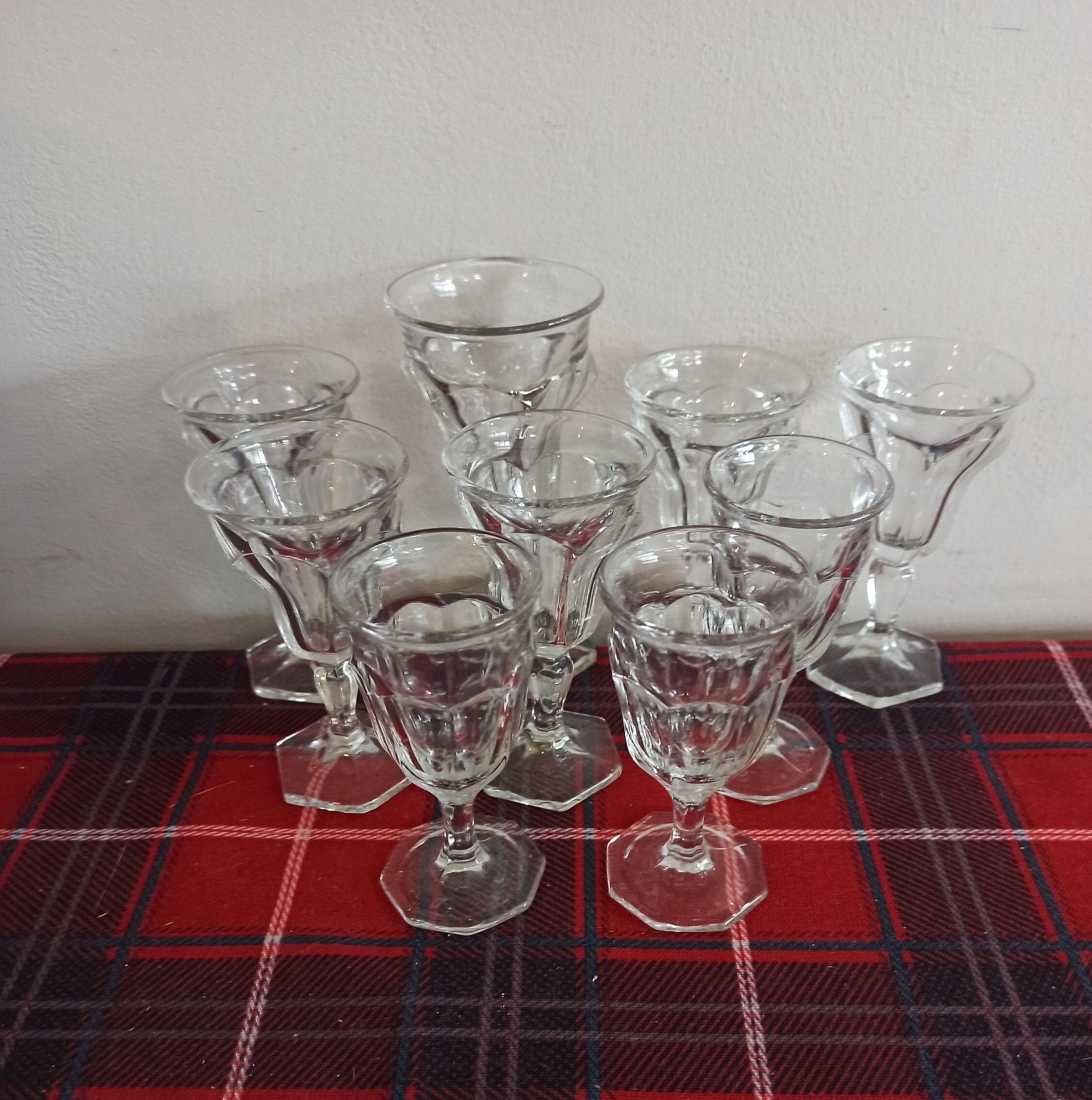 A Selection of 9 Sherry / Liqueur Glasses.