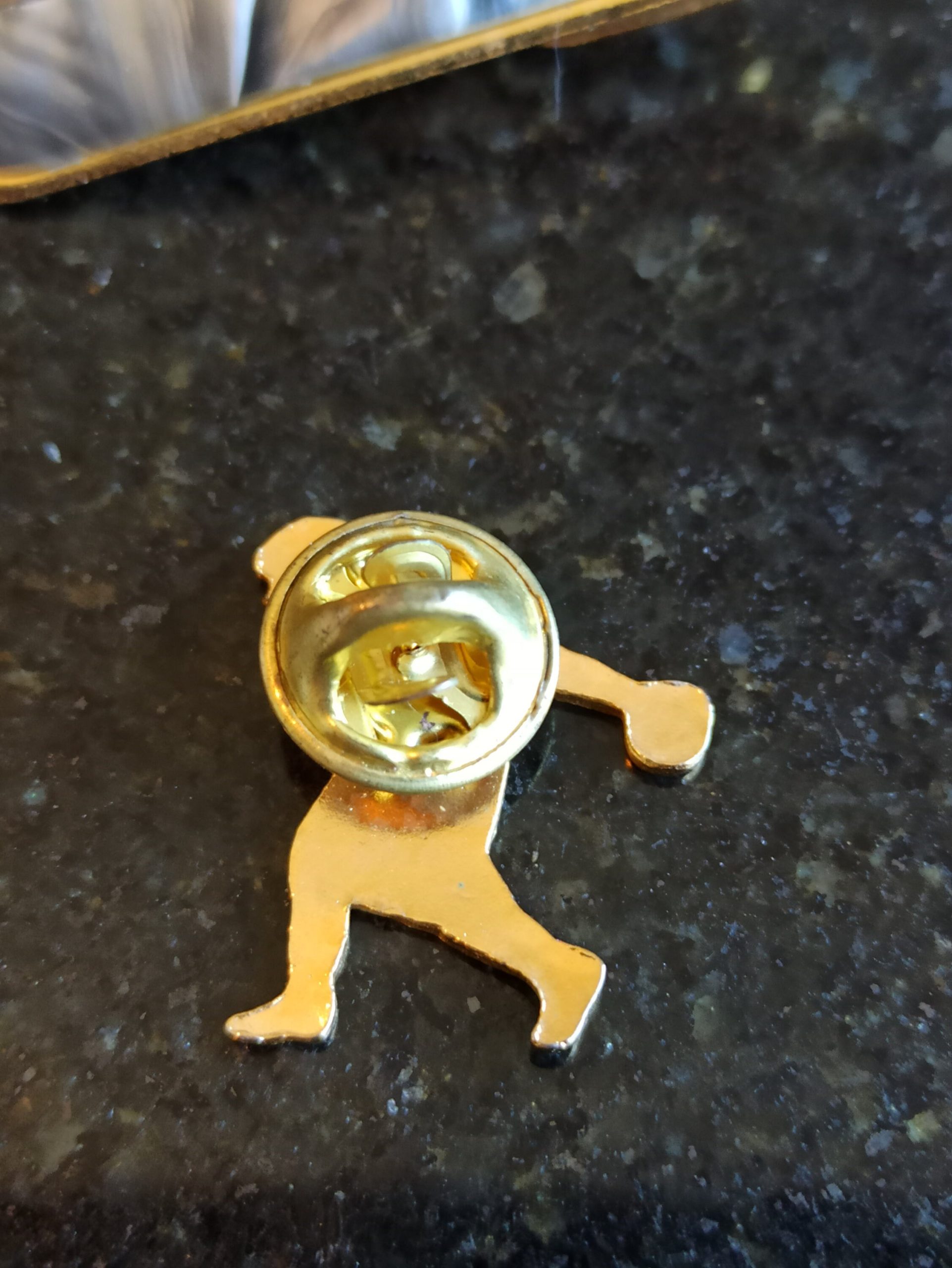 Vintage Tie Clip In The Shape of A Tie And Lapel Pin Woman Bowling. Very Good Condition. - Image 3