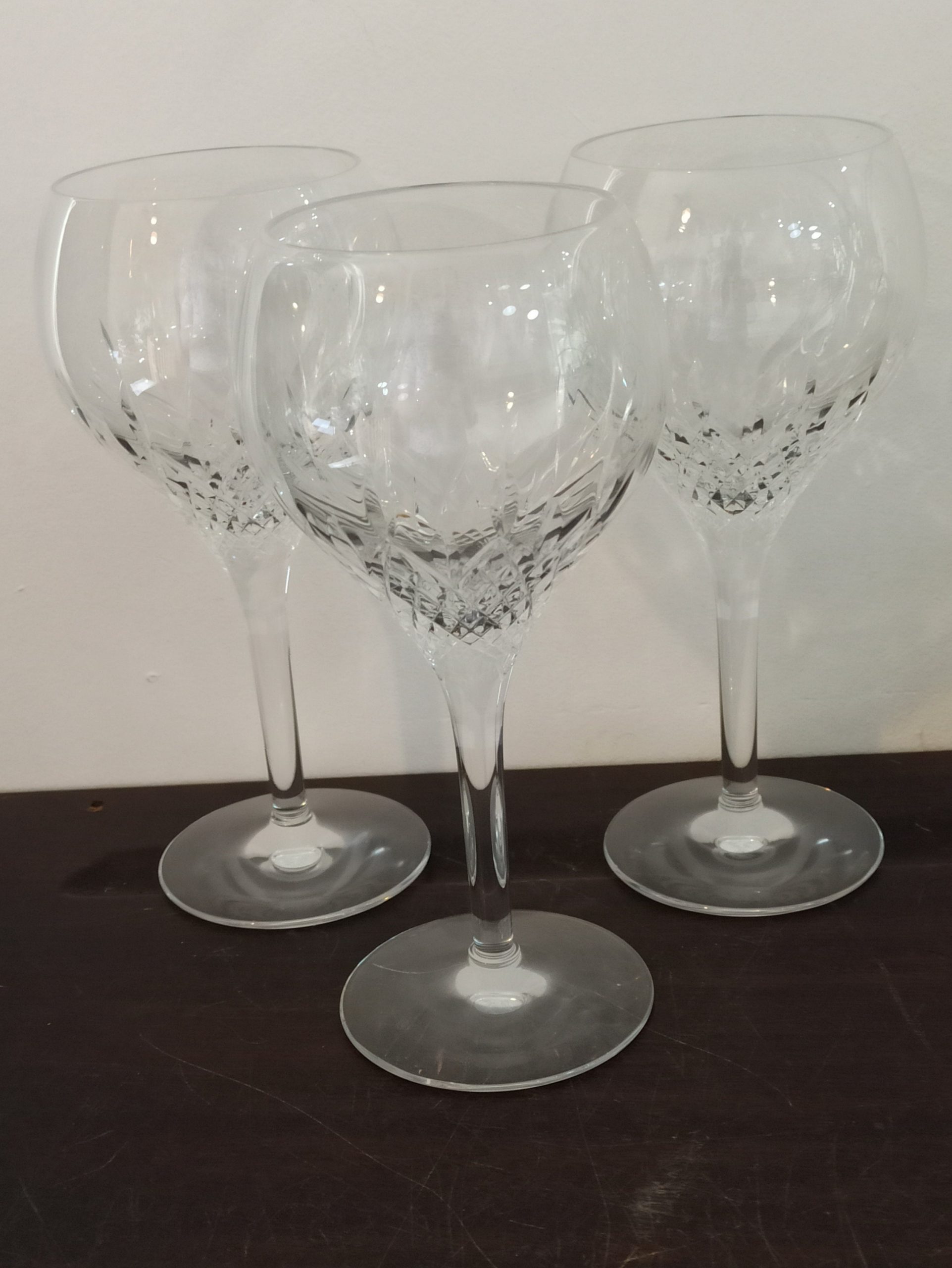 A Pair of Vintage Lead Crystal Long Stem Wine Glasses. Excellent Condition. - Image 7