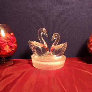 Royal Crystal Rock Swans - Italian- Excellent Condition - 24% Lead Crystal.