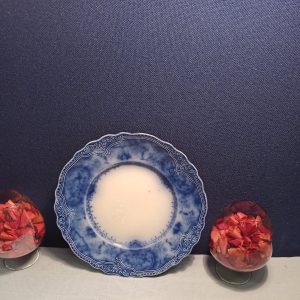 Wood and Sons Blue and White Decorative Plate - Lakewood Pattern. Made between 1891-1907. Acceptable Condition