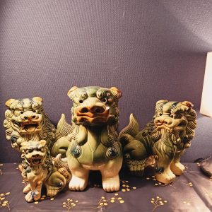Vintage Chinese Foo Dogs/ Temple Lions. Set of 4.