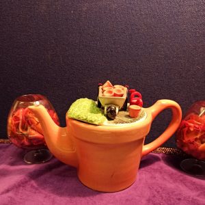Vintage Novelty Teapot. Plant Pot. Made by South West Ceramics Ltd. 1988.