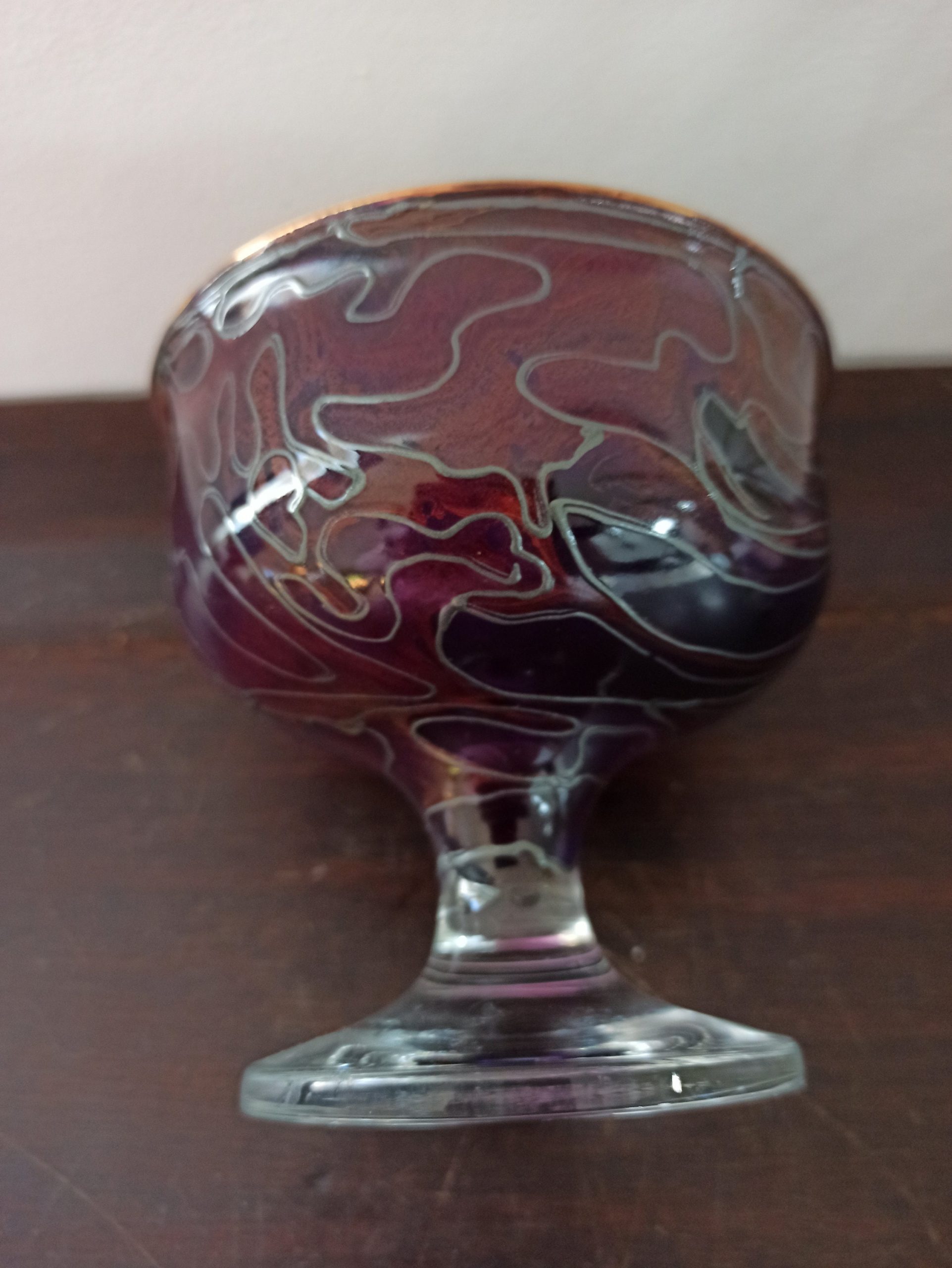 Vintage Art Glass Pedestal Dish. Excellent Condition. - Image 2