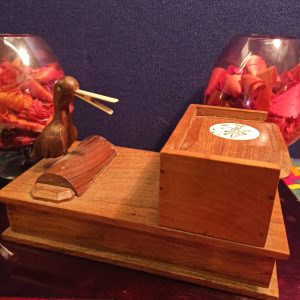 Cigarette Dispenser. Smoking Memorabilia - Bird takes cigarette out of box. Good condition