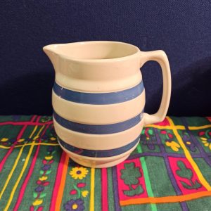 Milk Jug in the style of TG Green Blue and White Cornish Ware