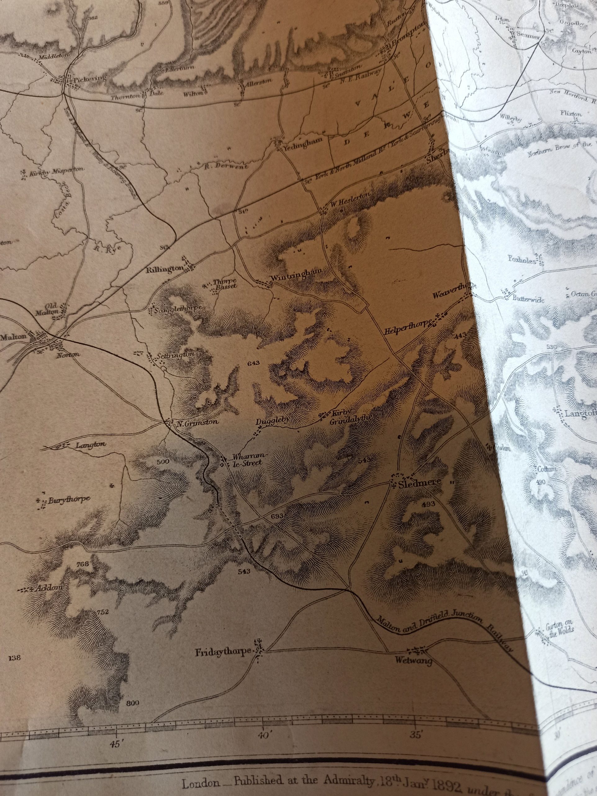 Vintage Maritime / Nautical Map. Original Published 1892. (1191). c. 1932. Flamborough Head To Hartlepool. North Sea. - Image 4