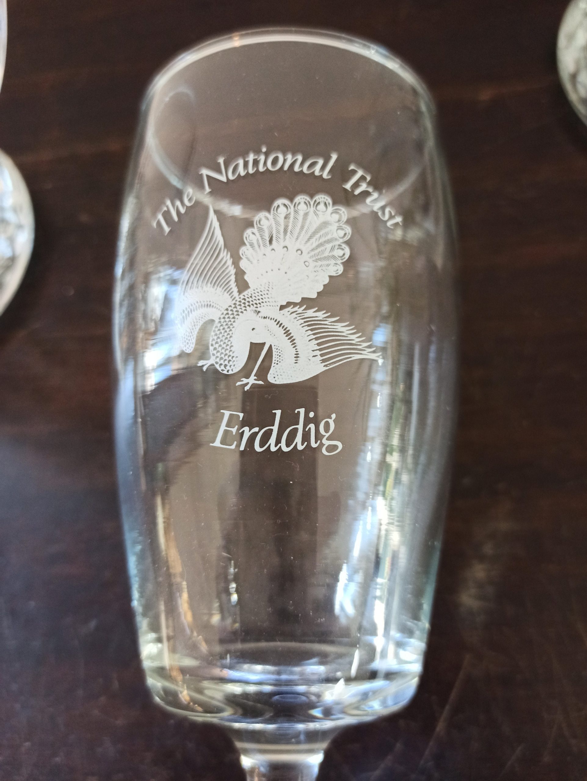Set of 3 National Trust Glasses. Historical Errdig House, Wales. - Image 3