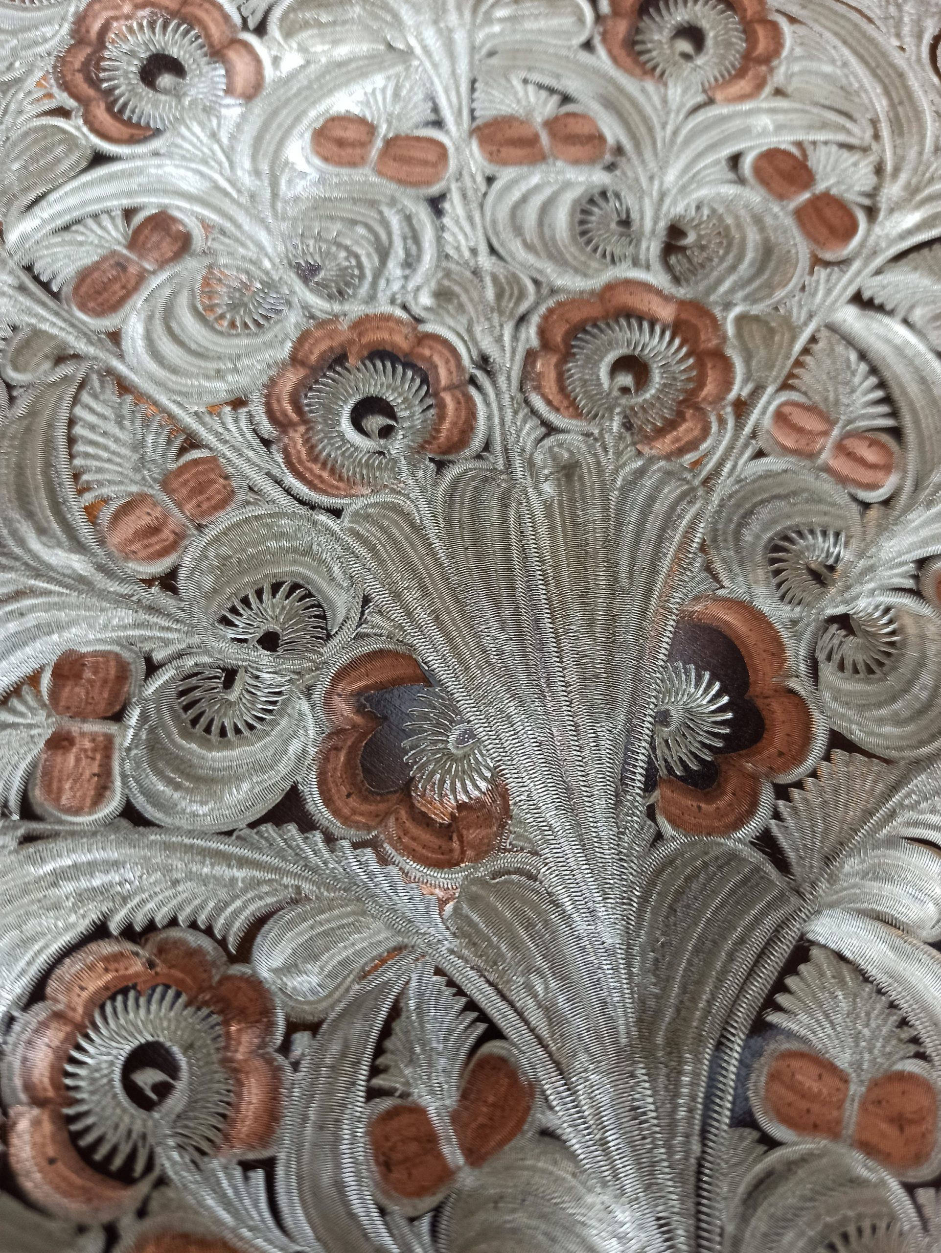 Vintage Laser Engraved Copper Wall Plate. Very Decorative. A One Off Piece. - Image 4