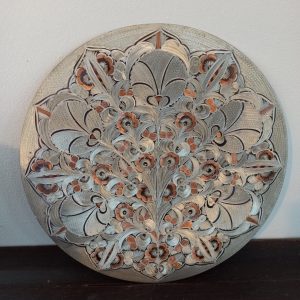 Vintage Laser Engraved Copper Wall Plate. Very Decorative. A One Off Piece.