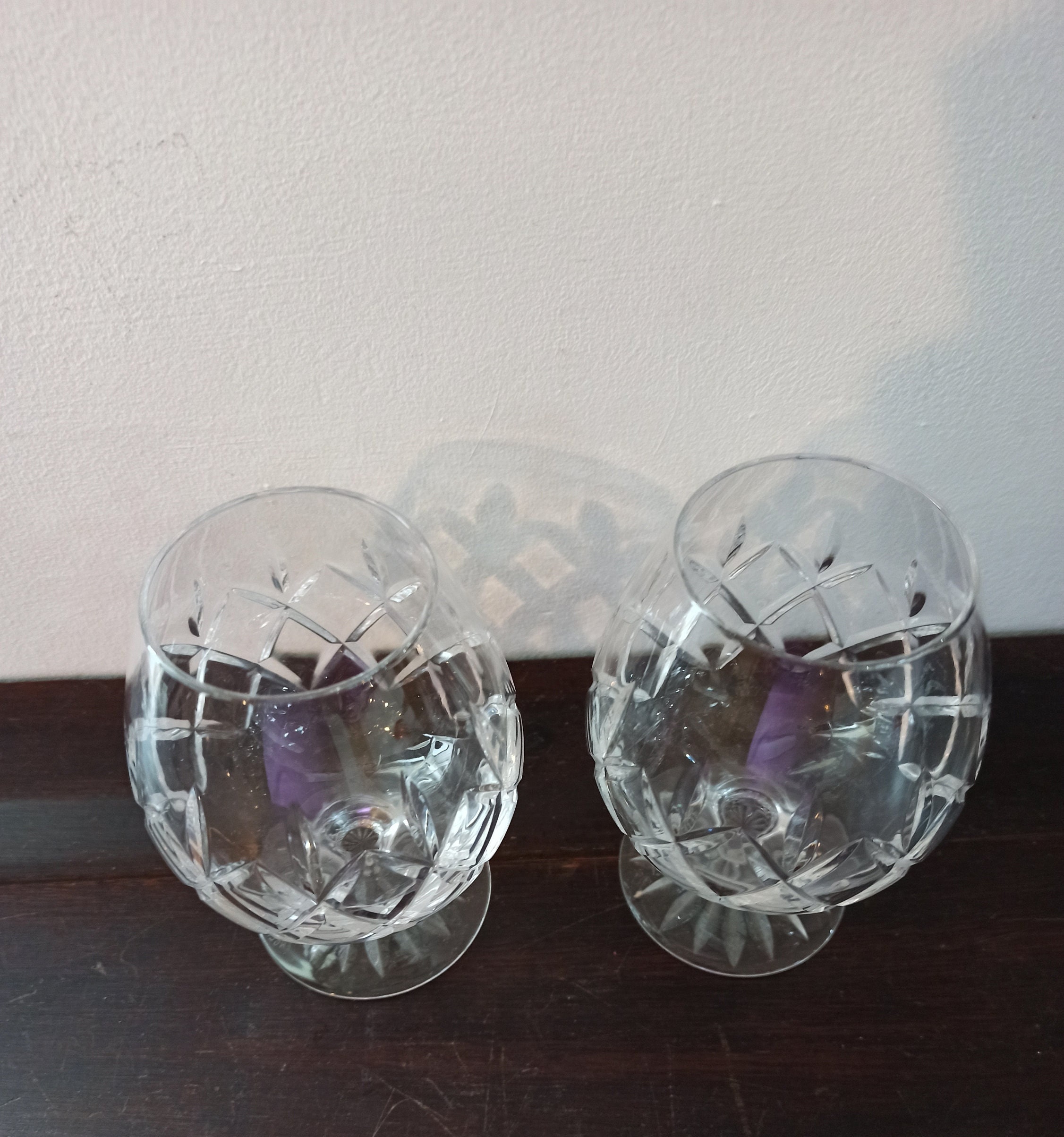 A Pair of Brandy Glasses. Lead Crystal. Excellent Condition. - Image 3