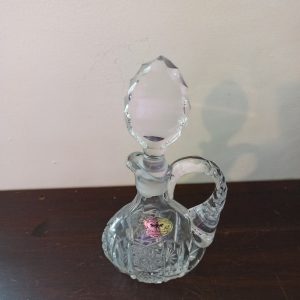 Vintage German Crystal Oil Pourer. Excellent Condtion. Original Label.