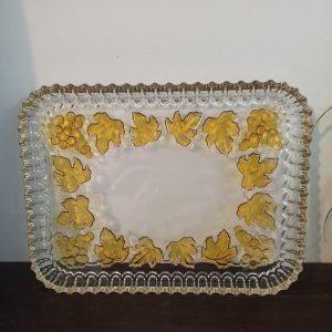 Vintage Glass Fruit Platter / Serving Tray. Excellent Condition.