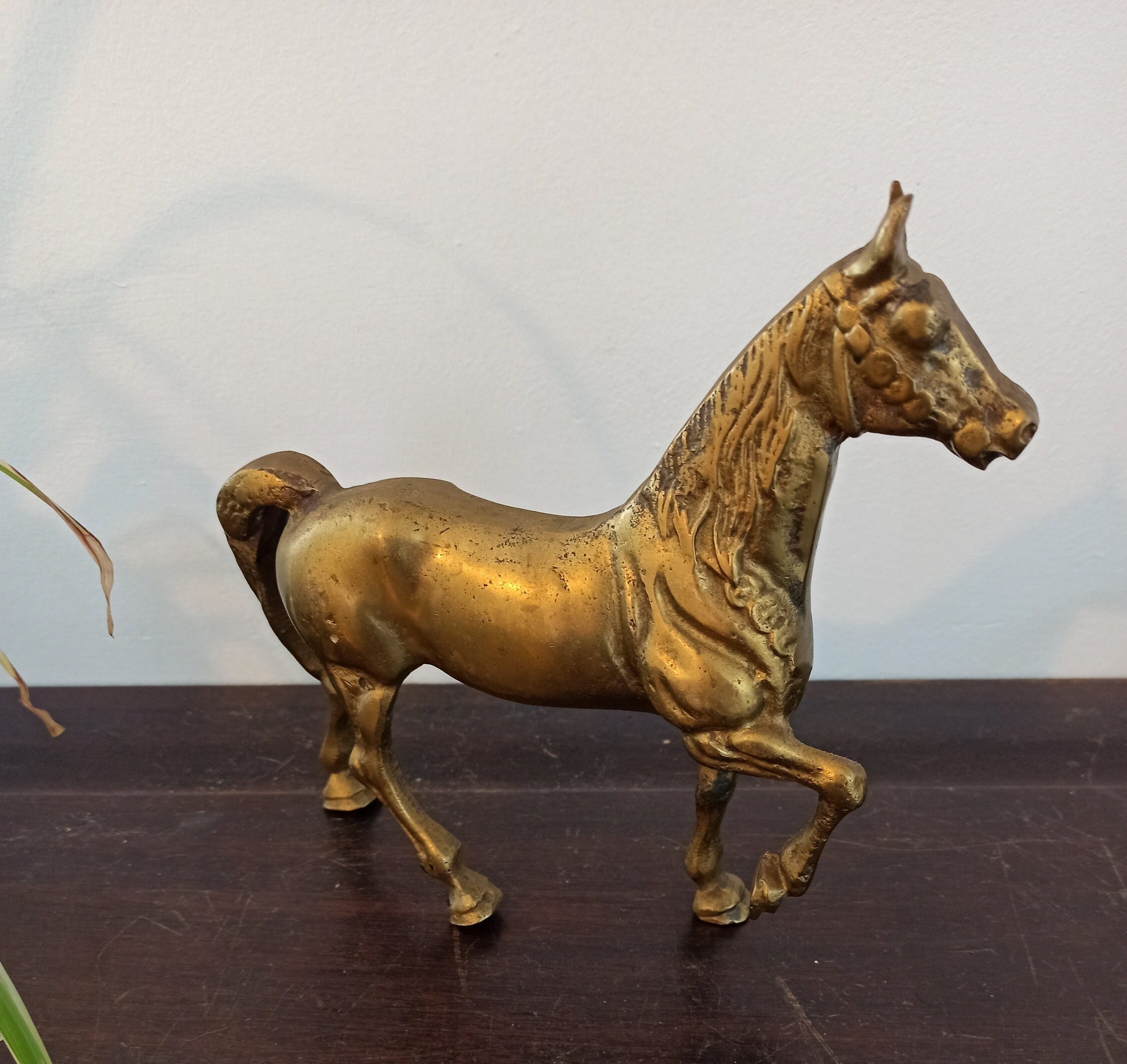 Vintage Brass Horse Ornament.