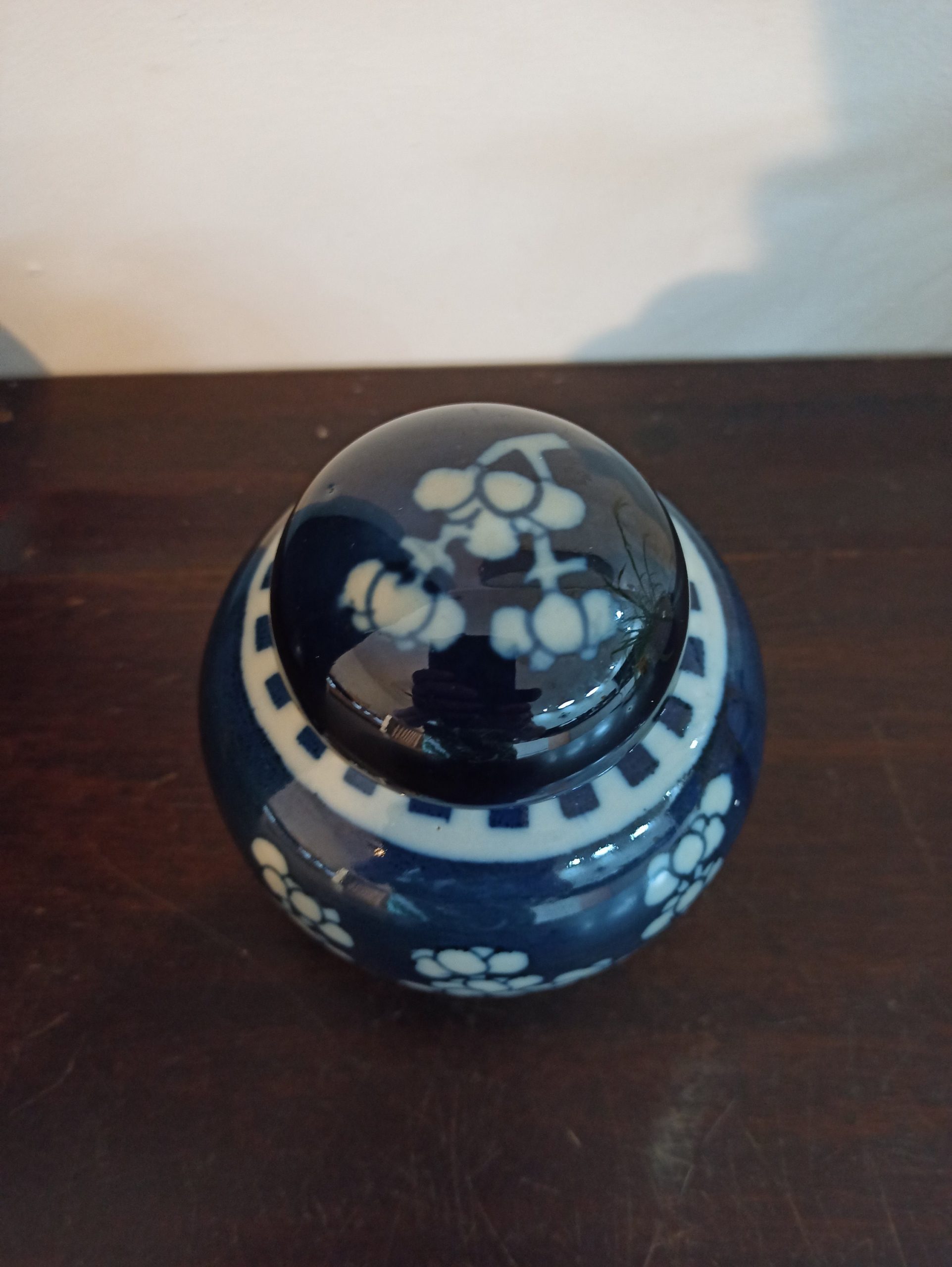 Vintage Blue and White Ginger Jar. - Image 3