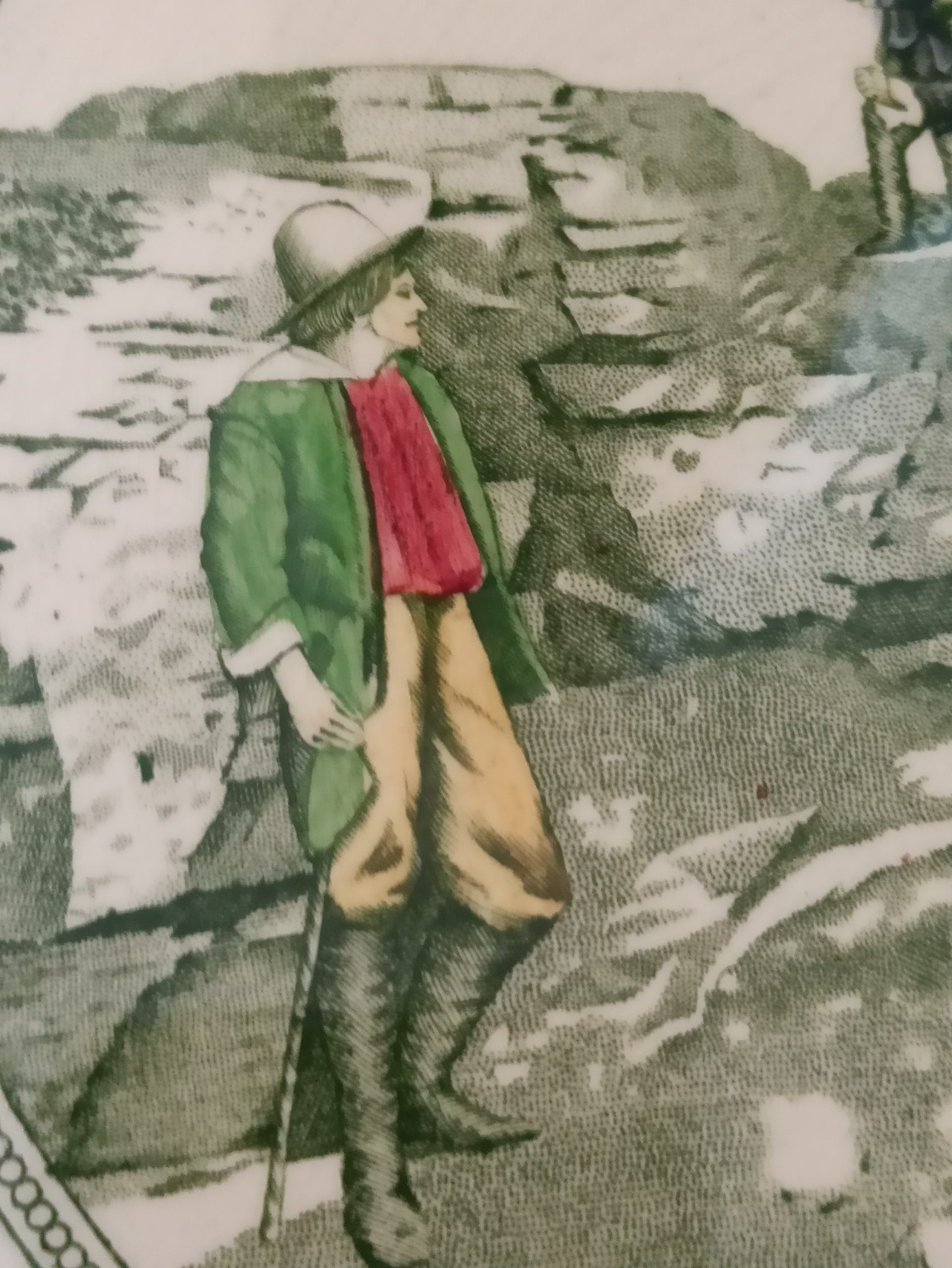 A Pair of Lorna Doone Plates By Adams Pottery. 1910s - Image 3