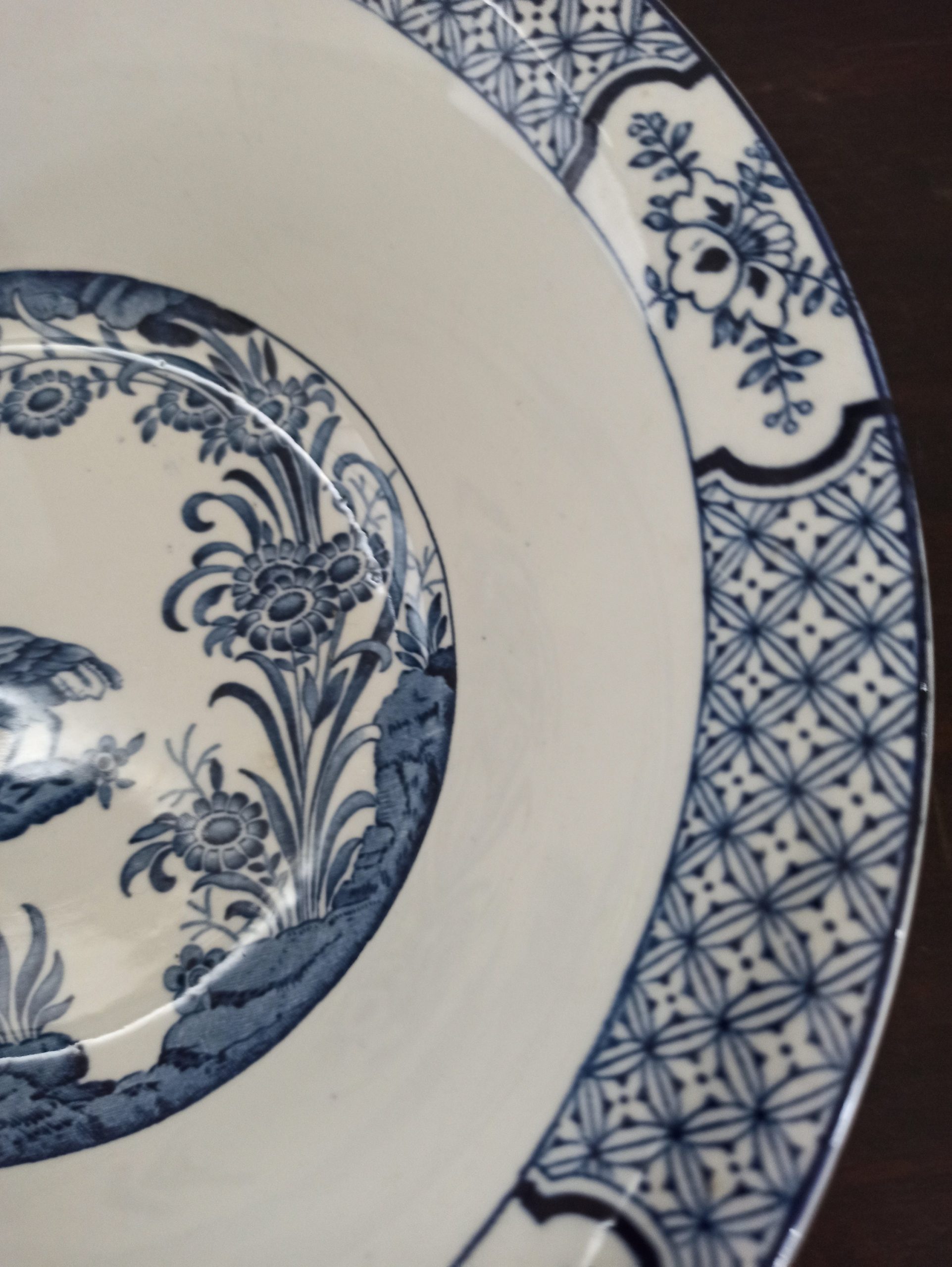 Vintage Fruit Bowl. Blue And White. "Yuan" by Wood and Sons. Excellent Condition. - Image 5