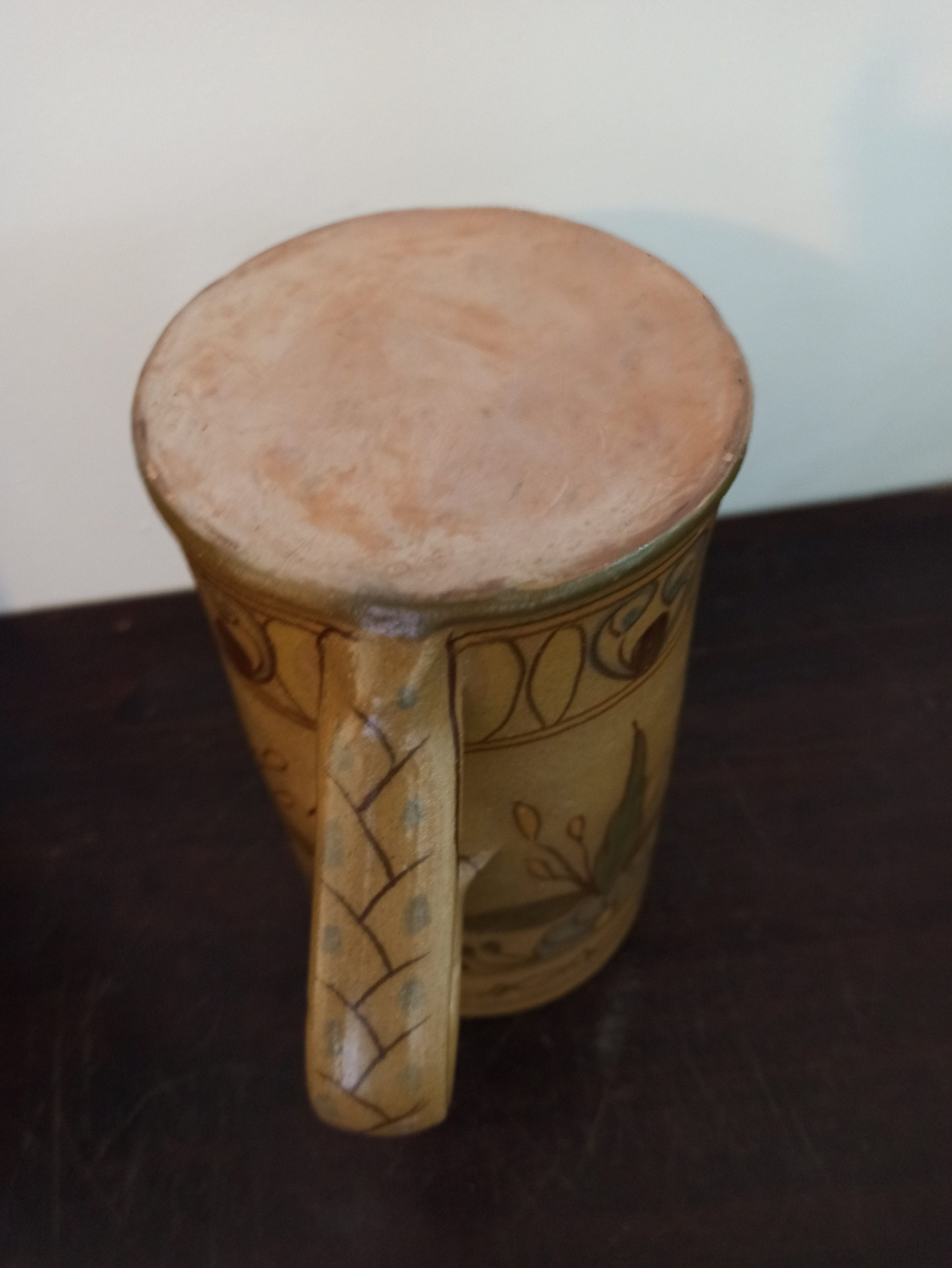 Vintage Pottery Tankard. Very Tall. Heavy. Decorative. Very Good Condition. - Image 8