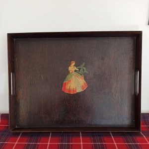 Antique Wooden Tea Tray. 19th Century. Good Condition.