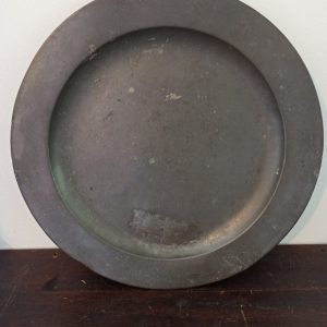 Heavy Antique Pewter Plate. Early to Mid 1700s. J Watts. Very Rare. London Pewter.