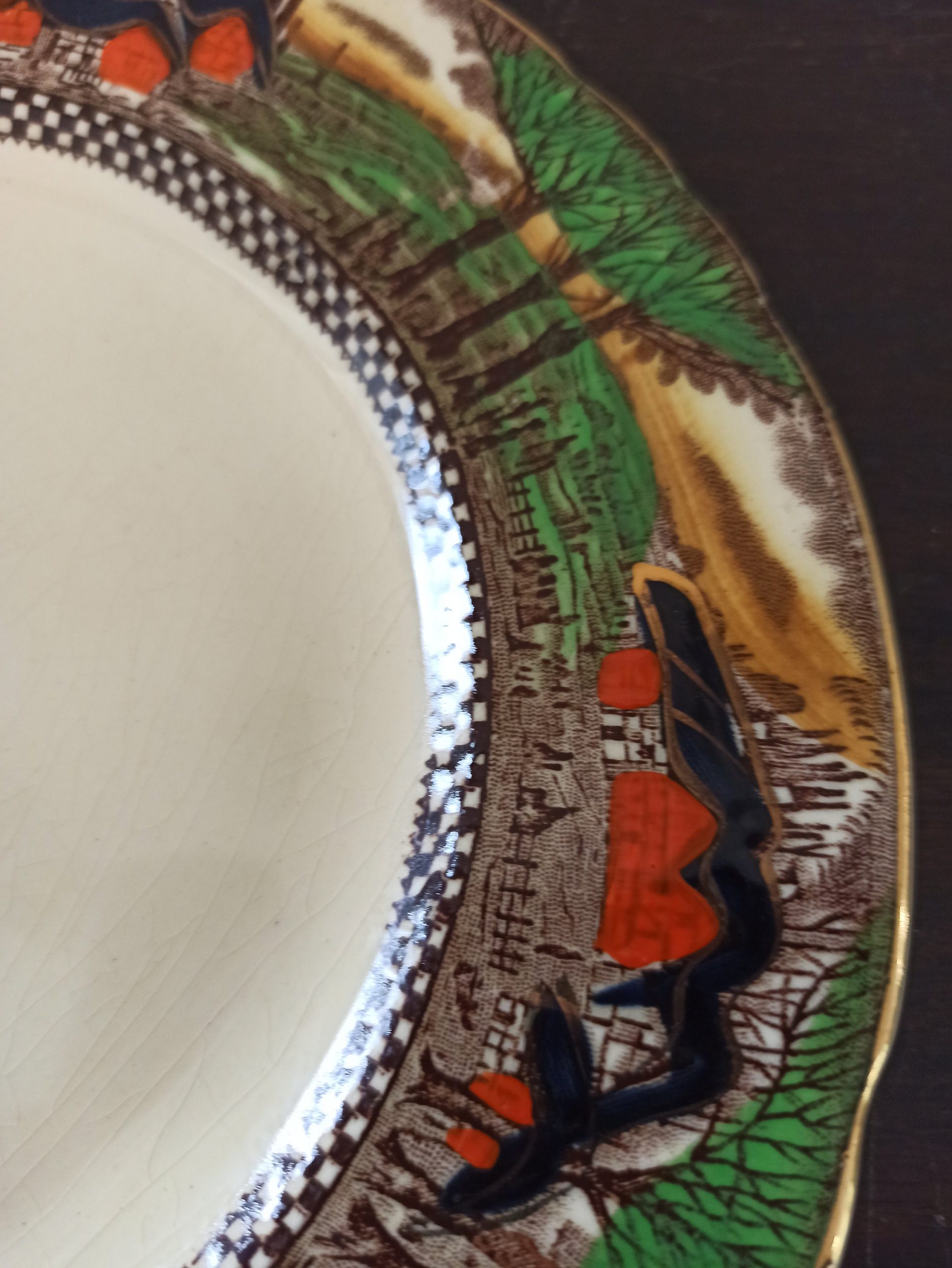 Art Deco Myott "Englands Countryside" Decorative Cabinet / Display Plate. - Image 6