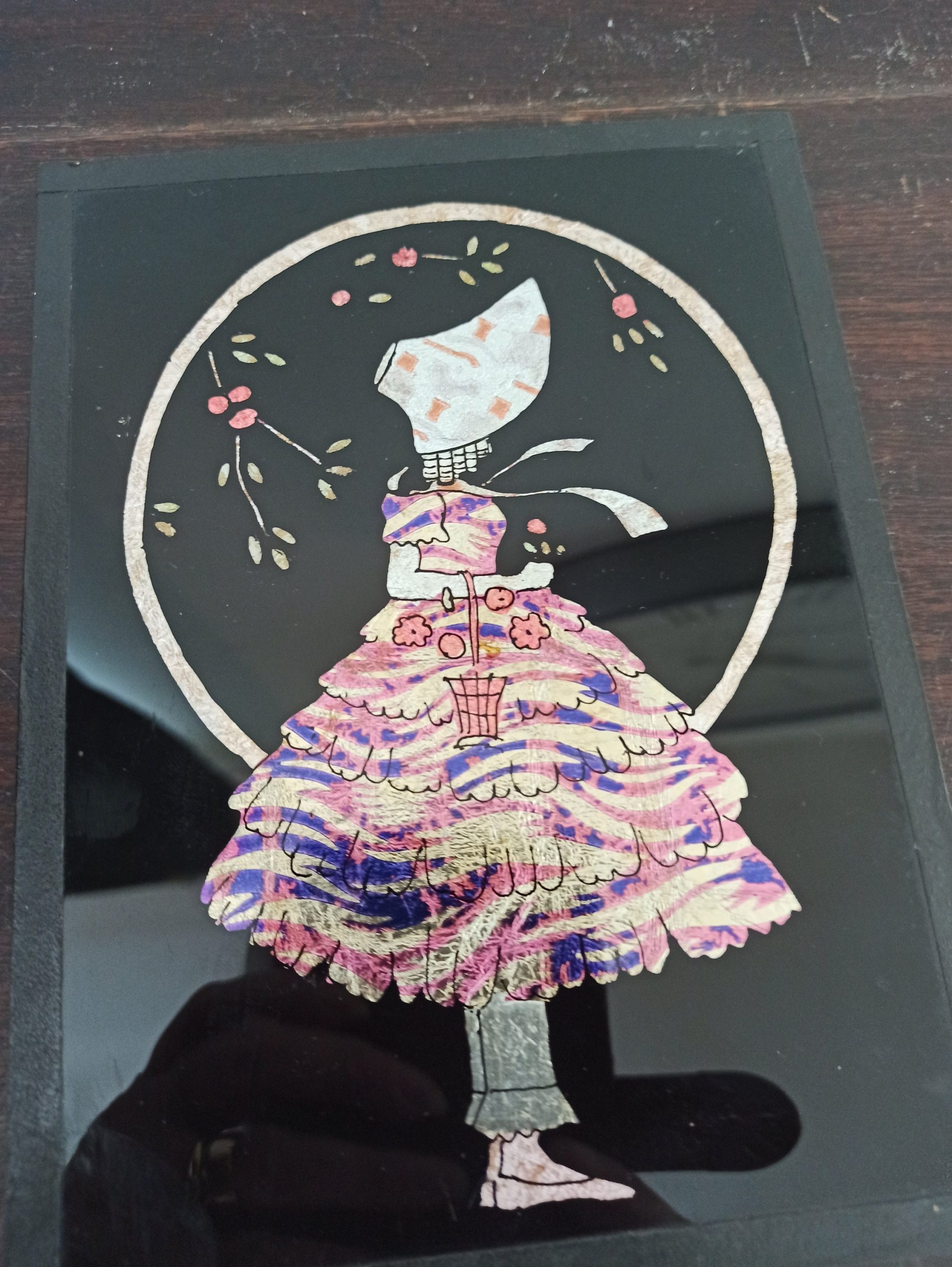 Vintage Foil Art Picture. Good Condition. - Image 2