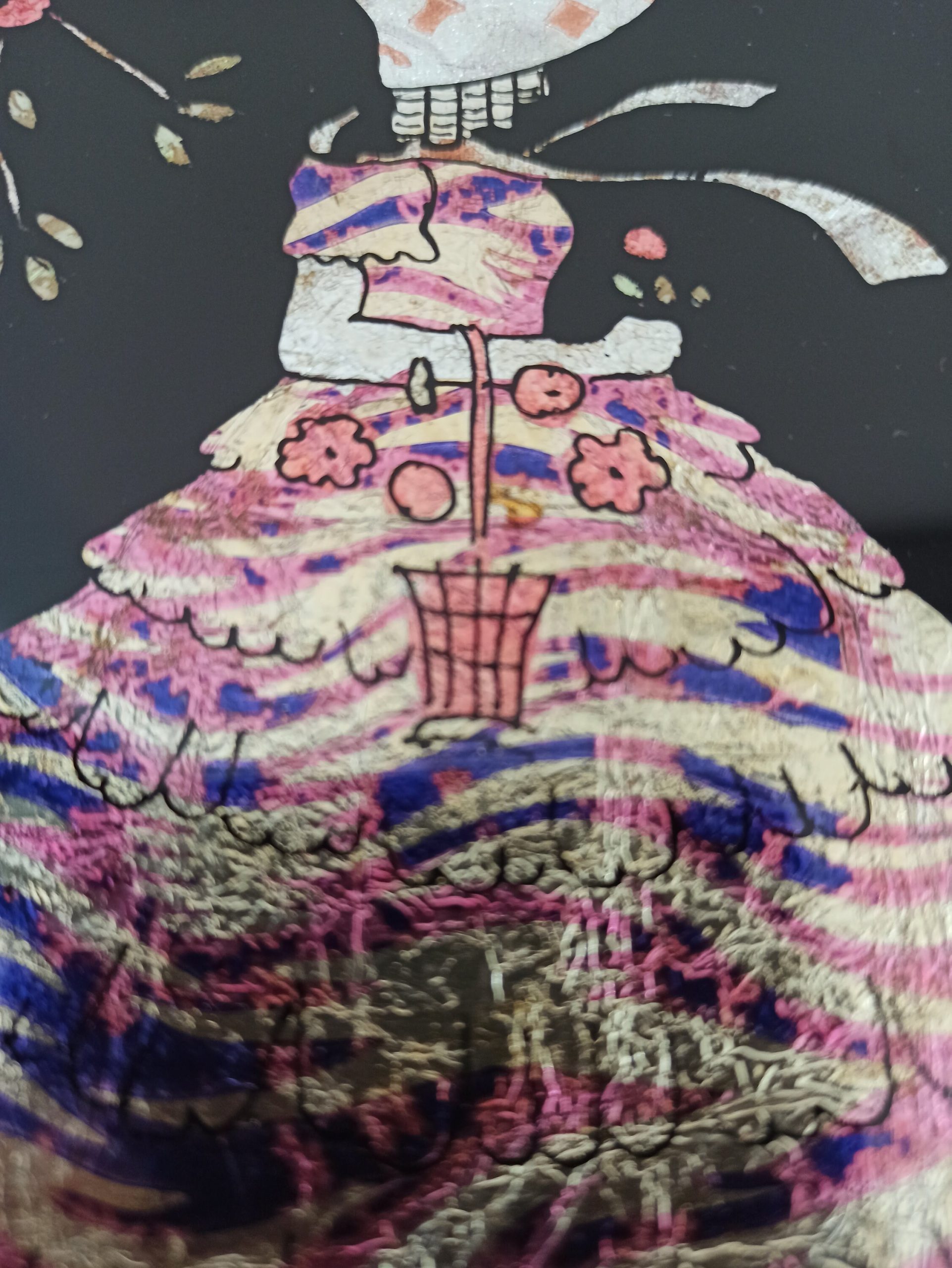Vintage Foil Art Picture. Good Condition. - Image 3