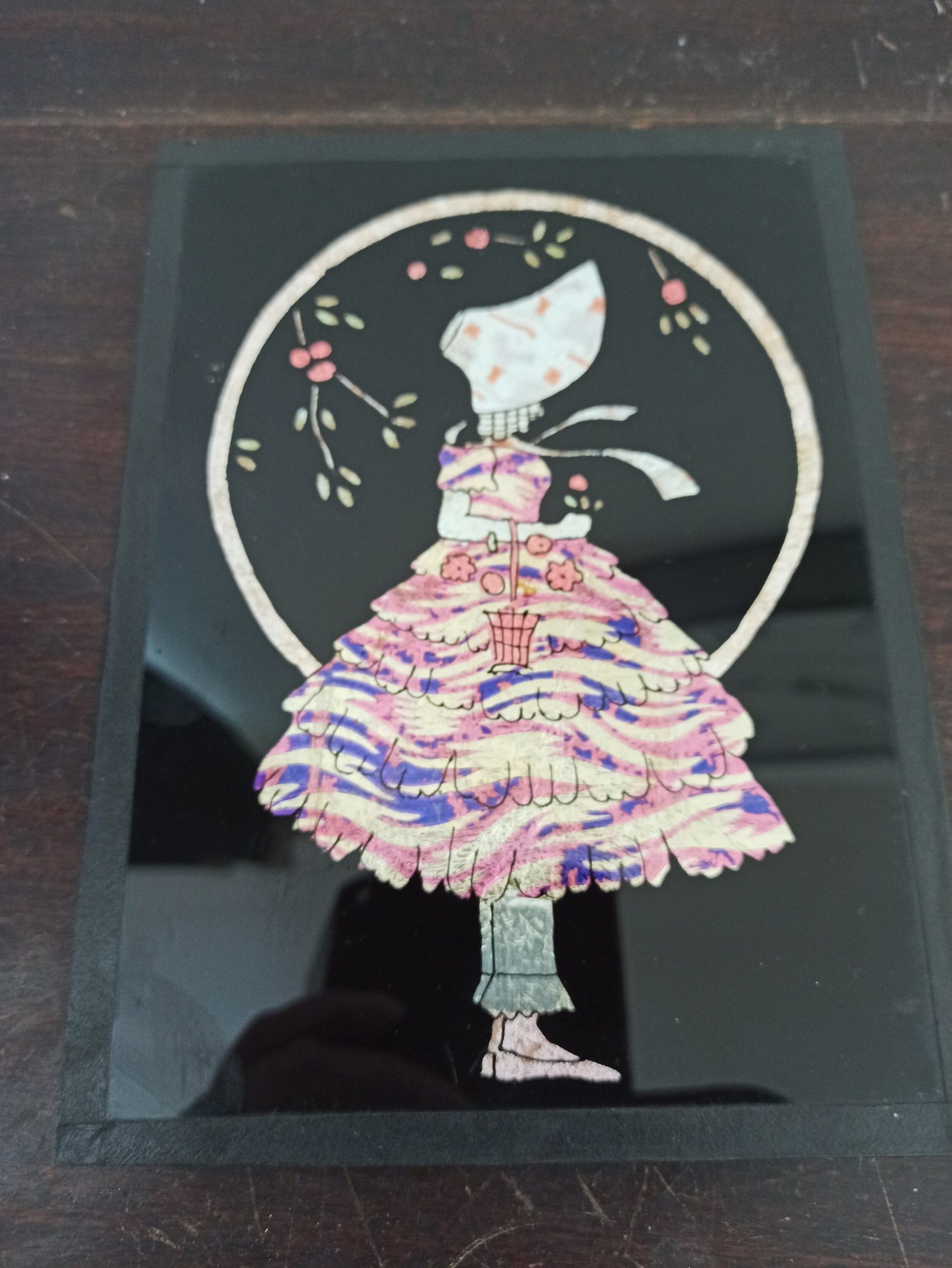 Vintage Foil Art Picture. Good Condition. - Image 6