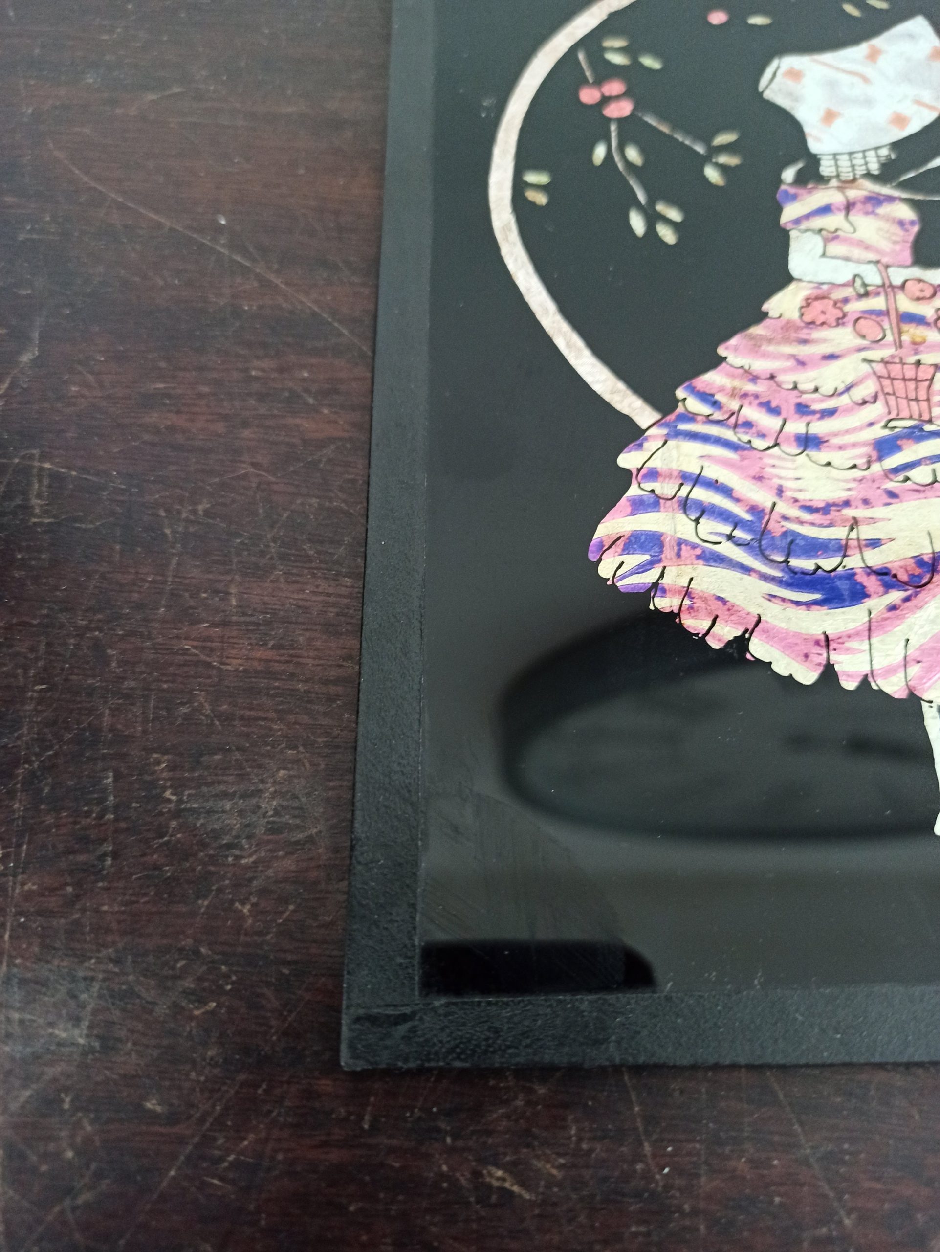 Vintage Foil Art Picture. Good Condition. - Image 7
