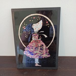 Vintage Foil Art Picture. Good Condition.