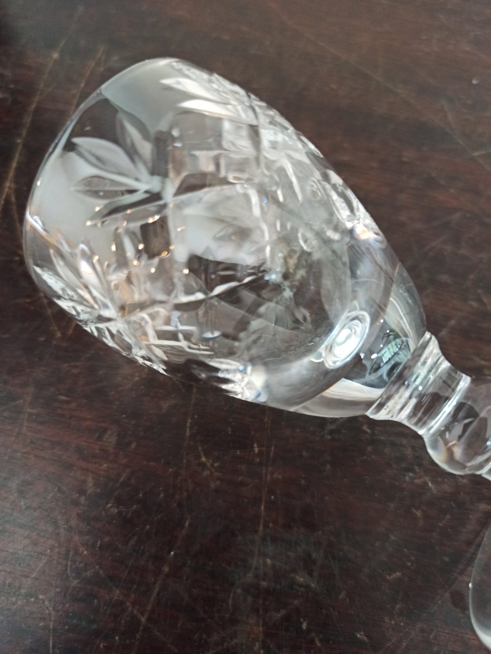 Vintage Glass Decanter And 3 Royal Doulton Lead Crystal Liqueur / Shot Glasses. - Image 2