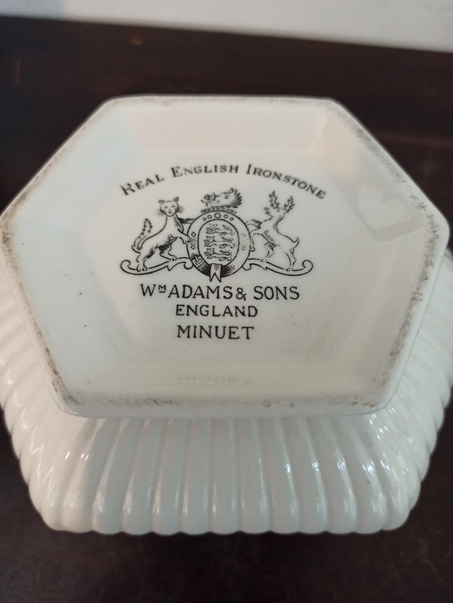 Vintage Lidded Sugar Bowls. Wm. Adams Minuet. Very Good condition. - Image 9