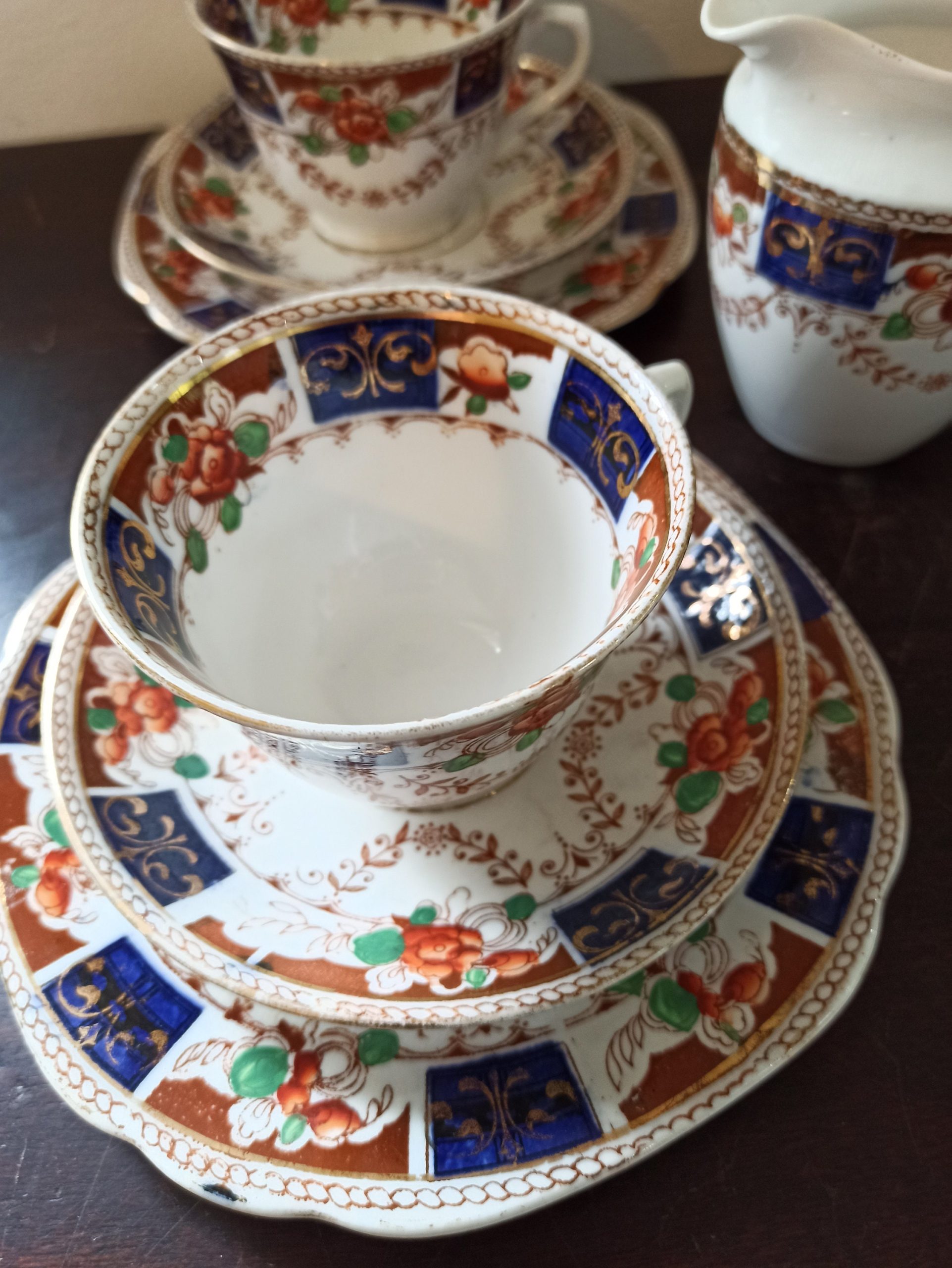 Vintage Imari Style Teaset. Doric China. 1924 - 1935. Acceptable Condition. - Image 3