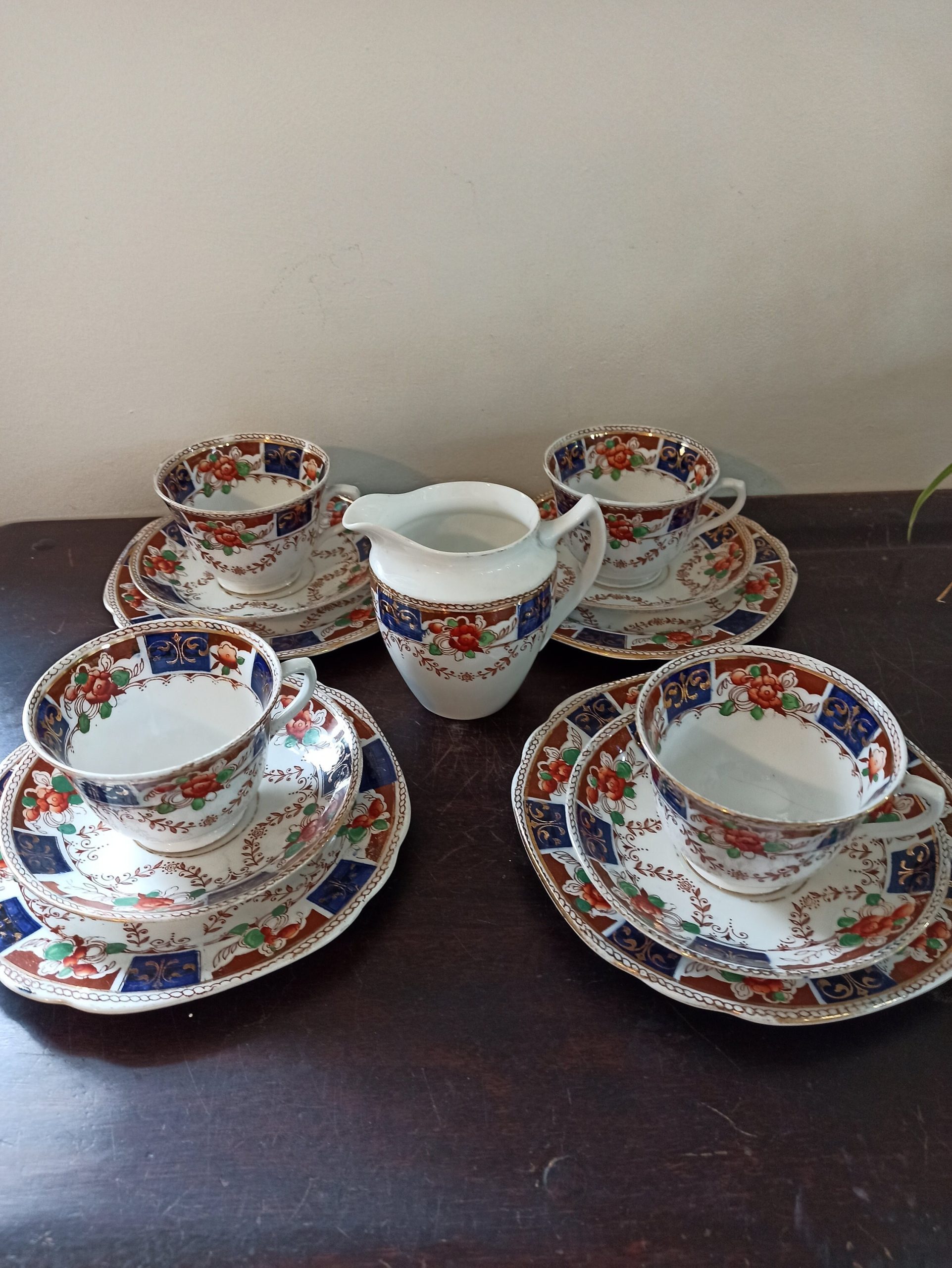 Vintage Imari Style Teaset. Doric China. 1924 - 1935. Acceptable Condition.