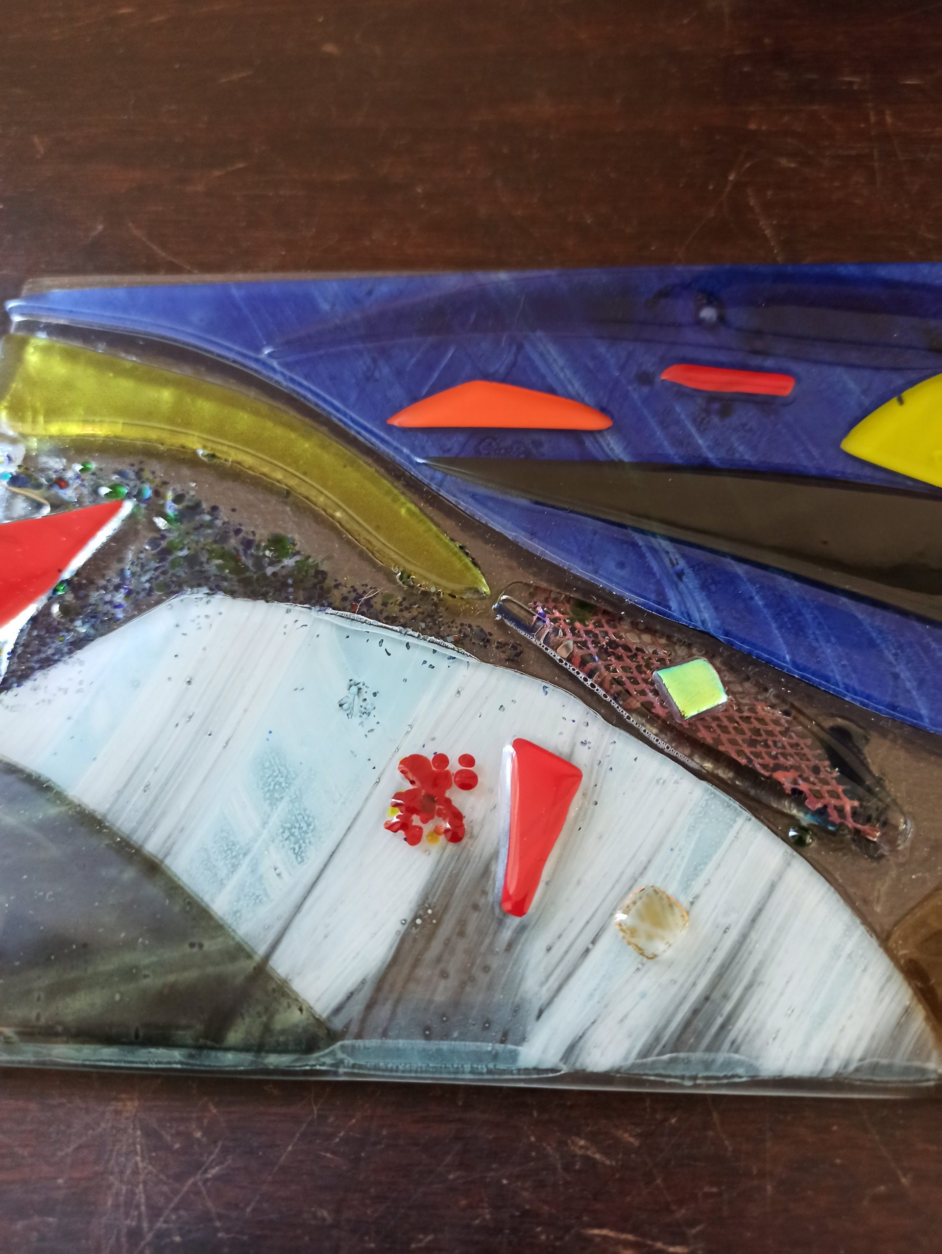 A Pair of Retro Abstract Art Glass. Very Good Condition. - Image 4