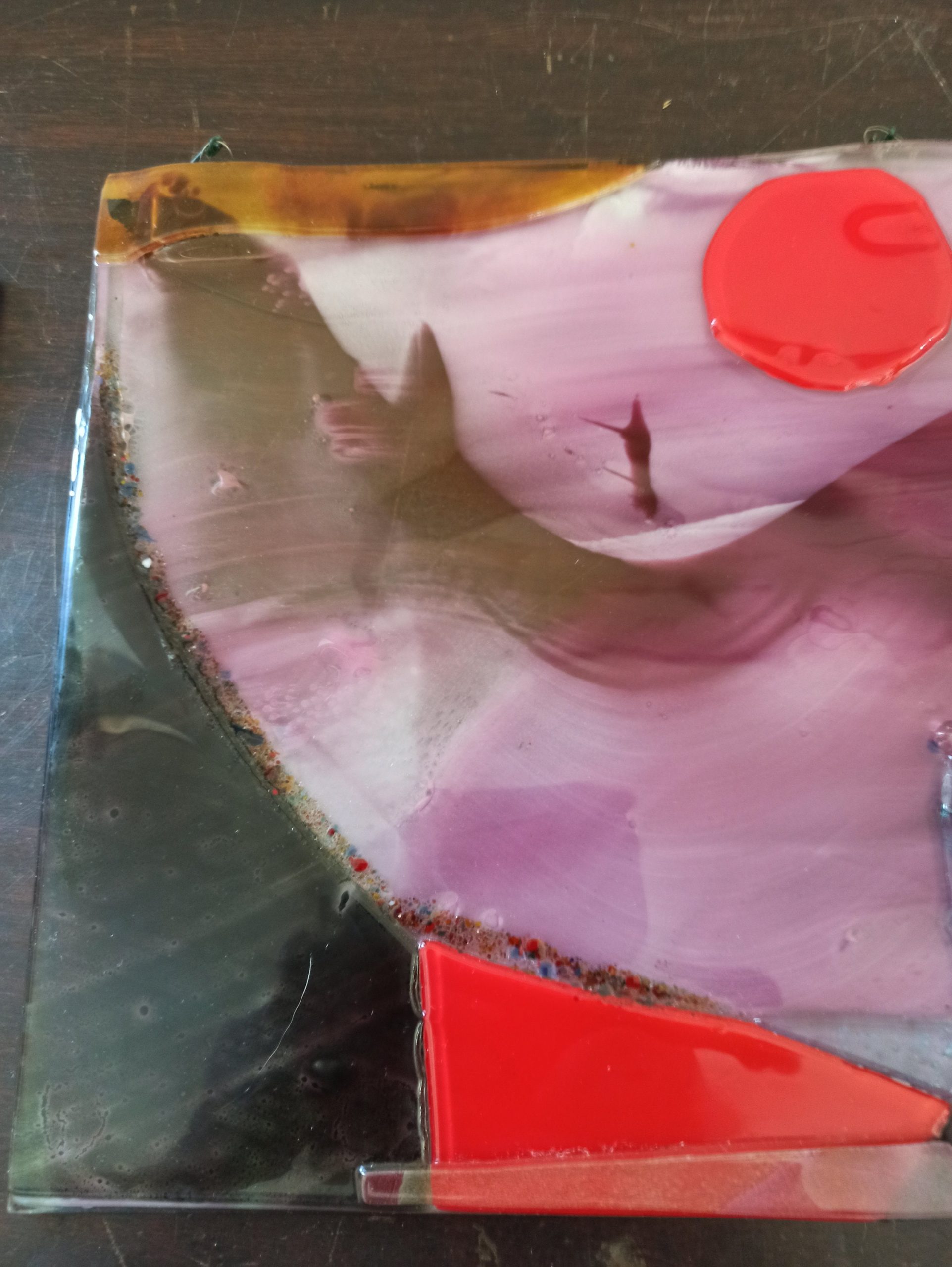 A Pair of Retro Abstract Art Glass. Very Good Condition. - Image 6