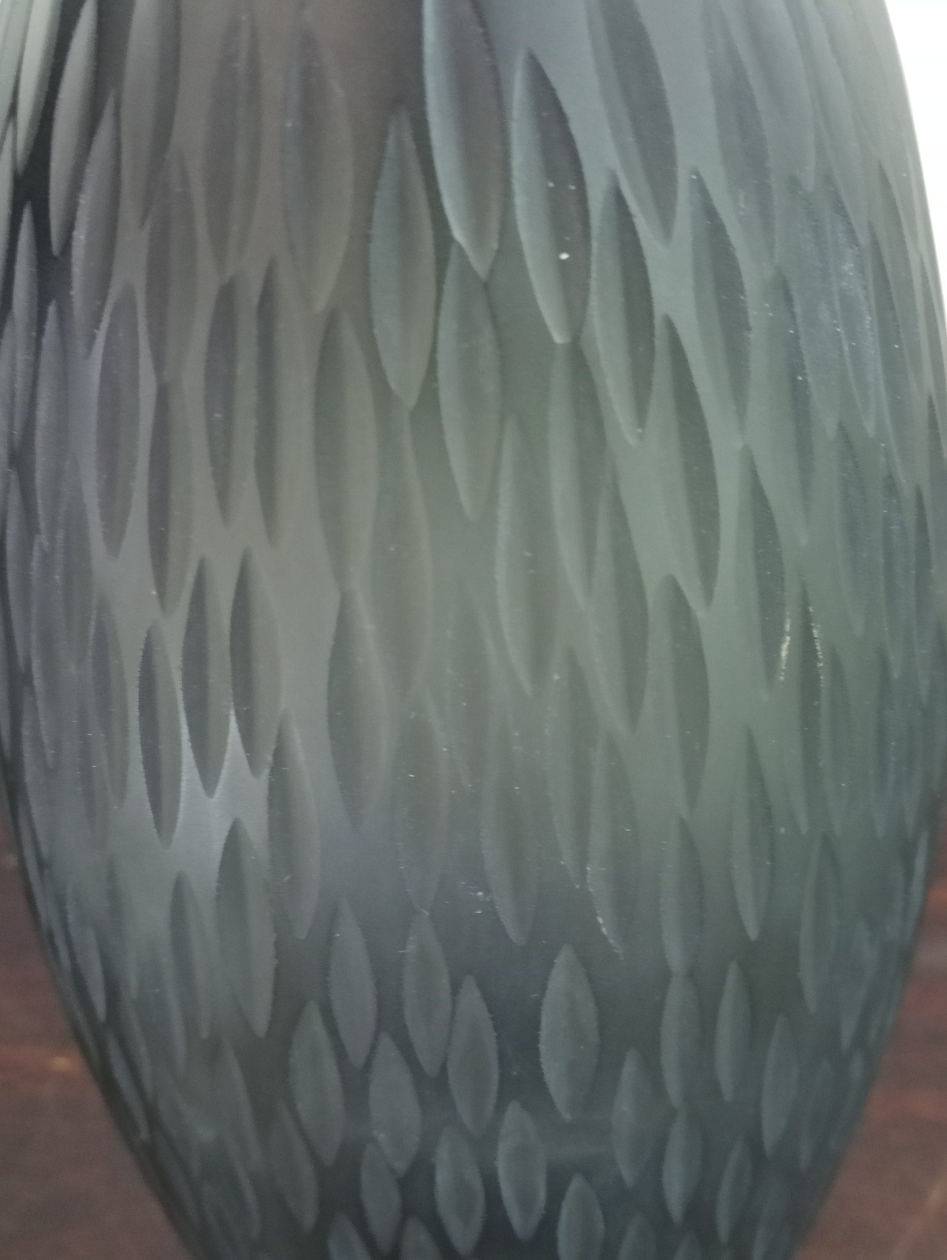 Caithness Green Barrel Vase. Excellent Quality. Excellent Condition. Heavy. - Image 7