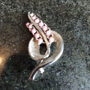 Vintage Capri Brooch. Pink Stones. Good Condtion. With Mark 'Capri'.