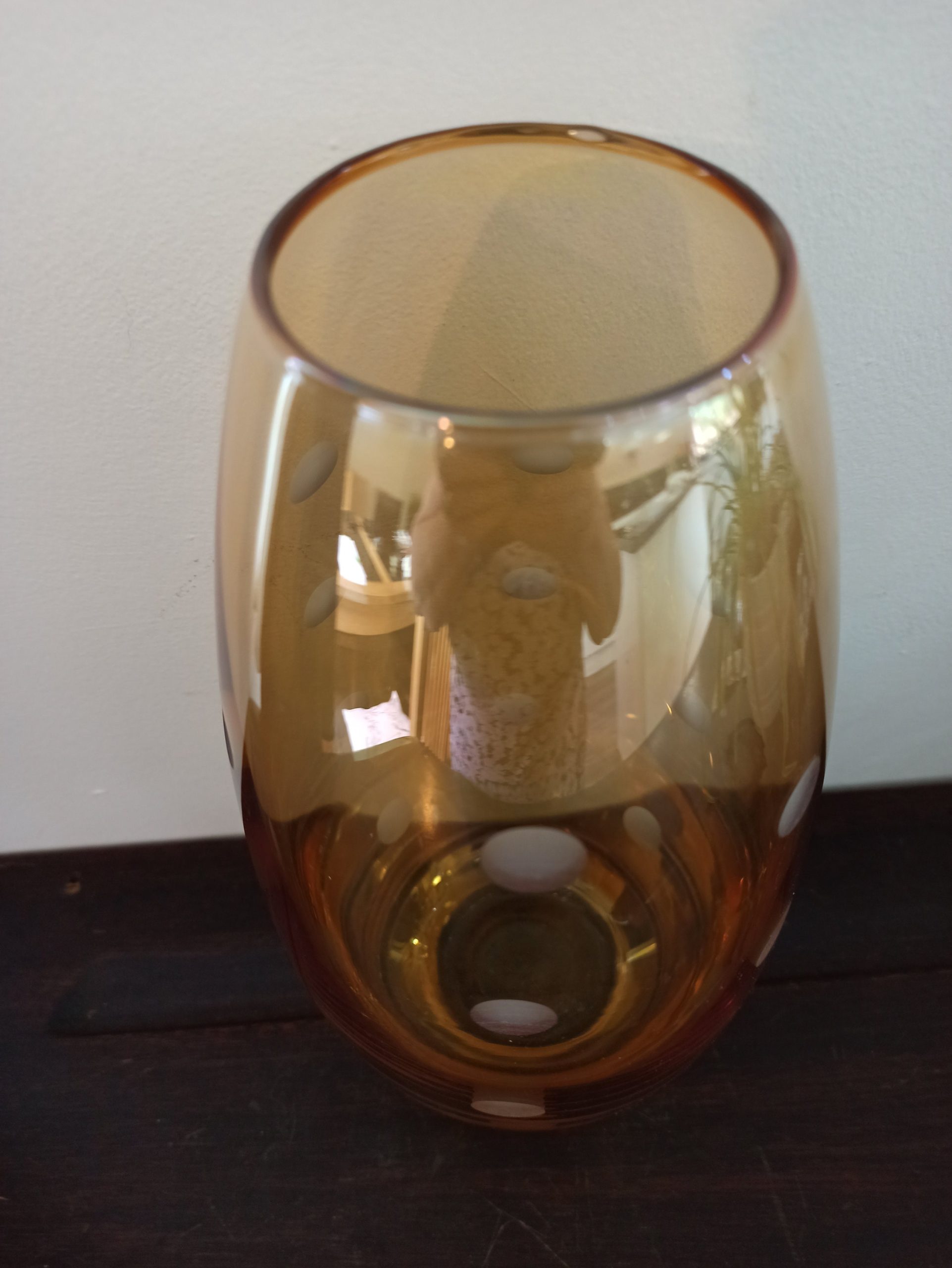 Vintage Glass Vase. Iridescent. - Image 3