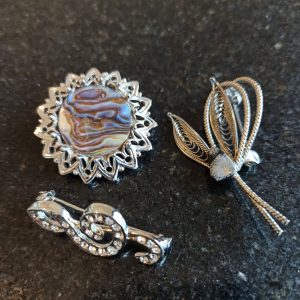 Collection of Three Vintage Brooches.
