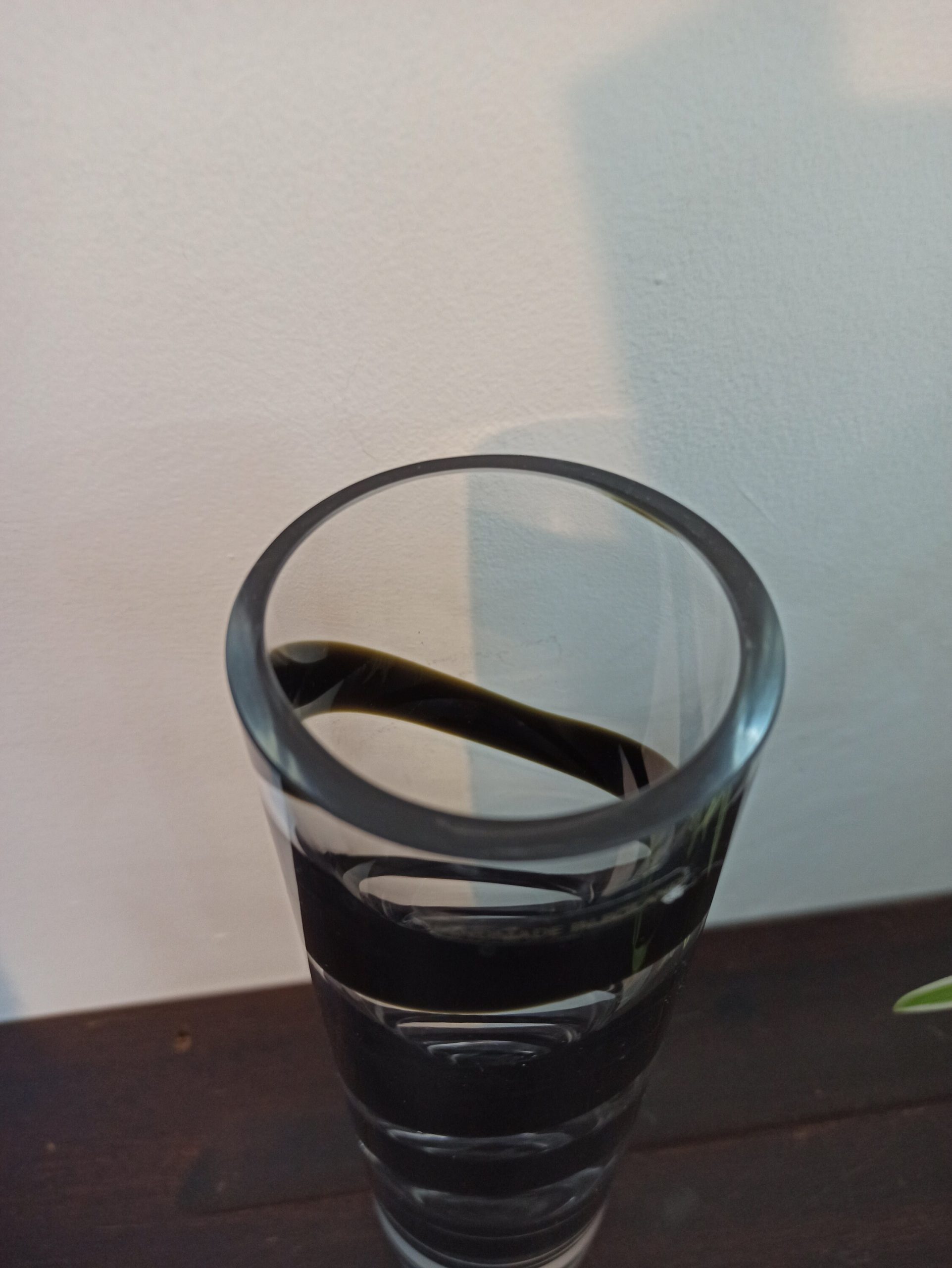 Vintage Hand Made Polish Vase. Very Good - Excellent Condition. Heavy and Thick Glass. Tube / Straight Vase. - Image 2