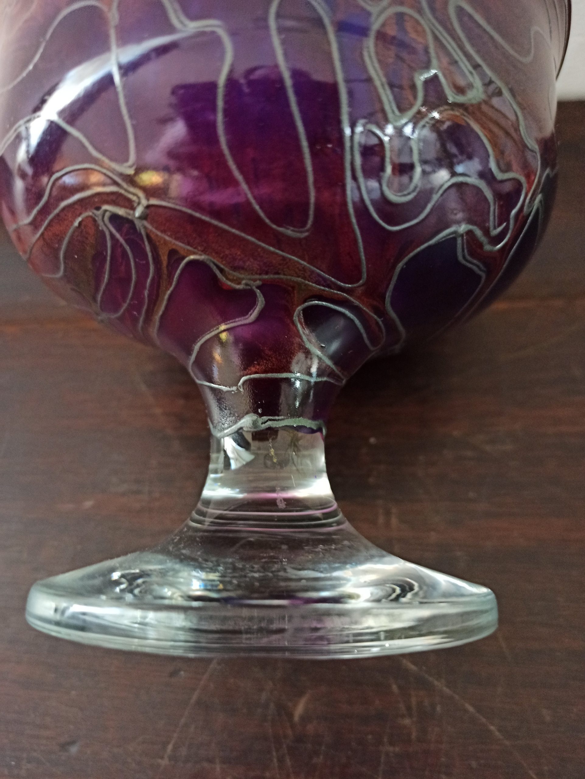 Vintage Art Glass Pedestal Dish. Excellent Condition. - Image 7