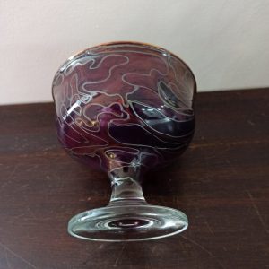 Vintage Art Glass Pedestal Dish. Excellent Condition.