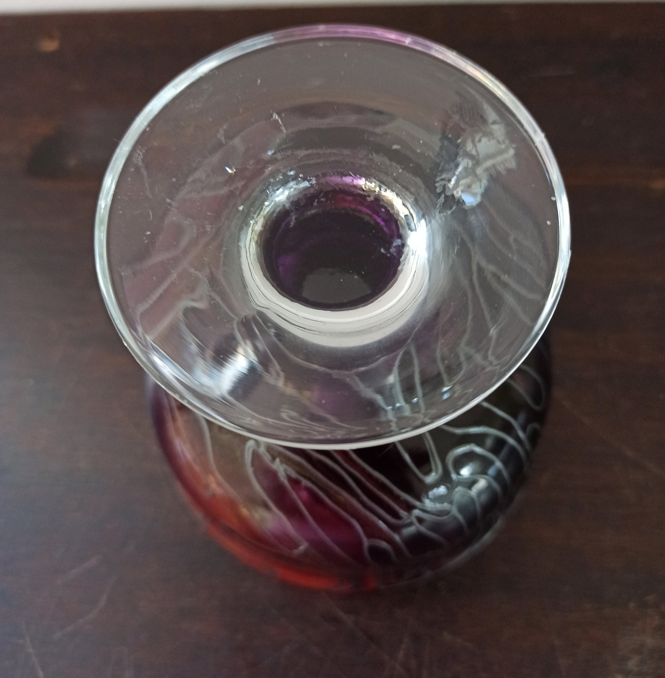 Vintage Art Glass Pedestal Dish. Excellent Condition. - Image 8