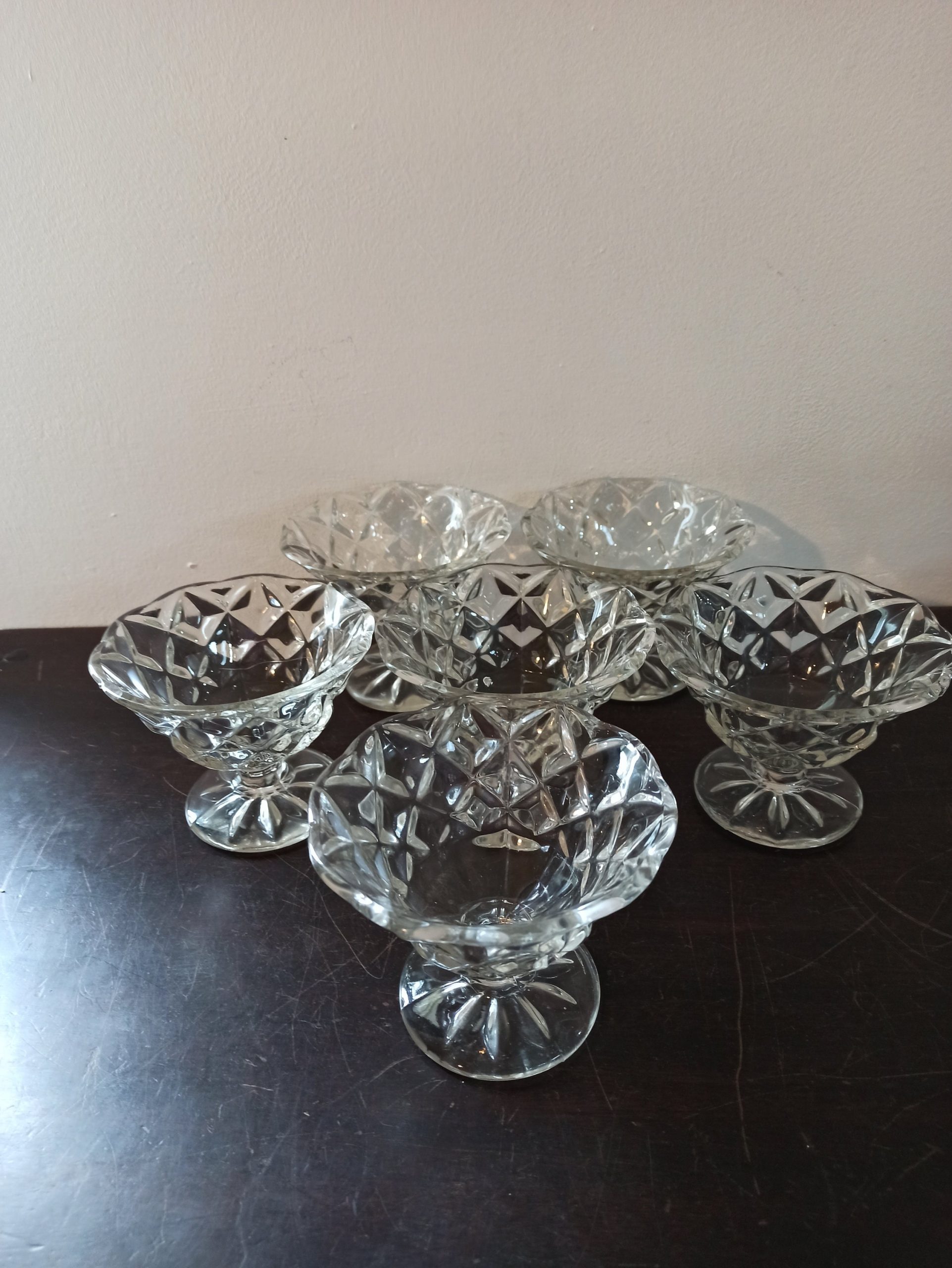 Set of 6 Glass Dessert Dishes. - Image 2