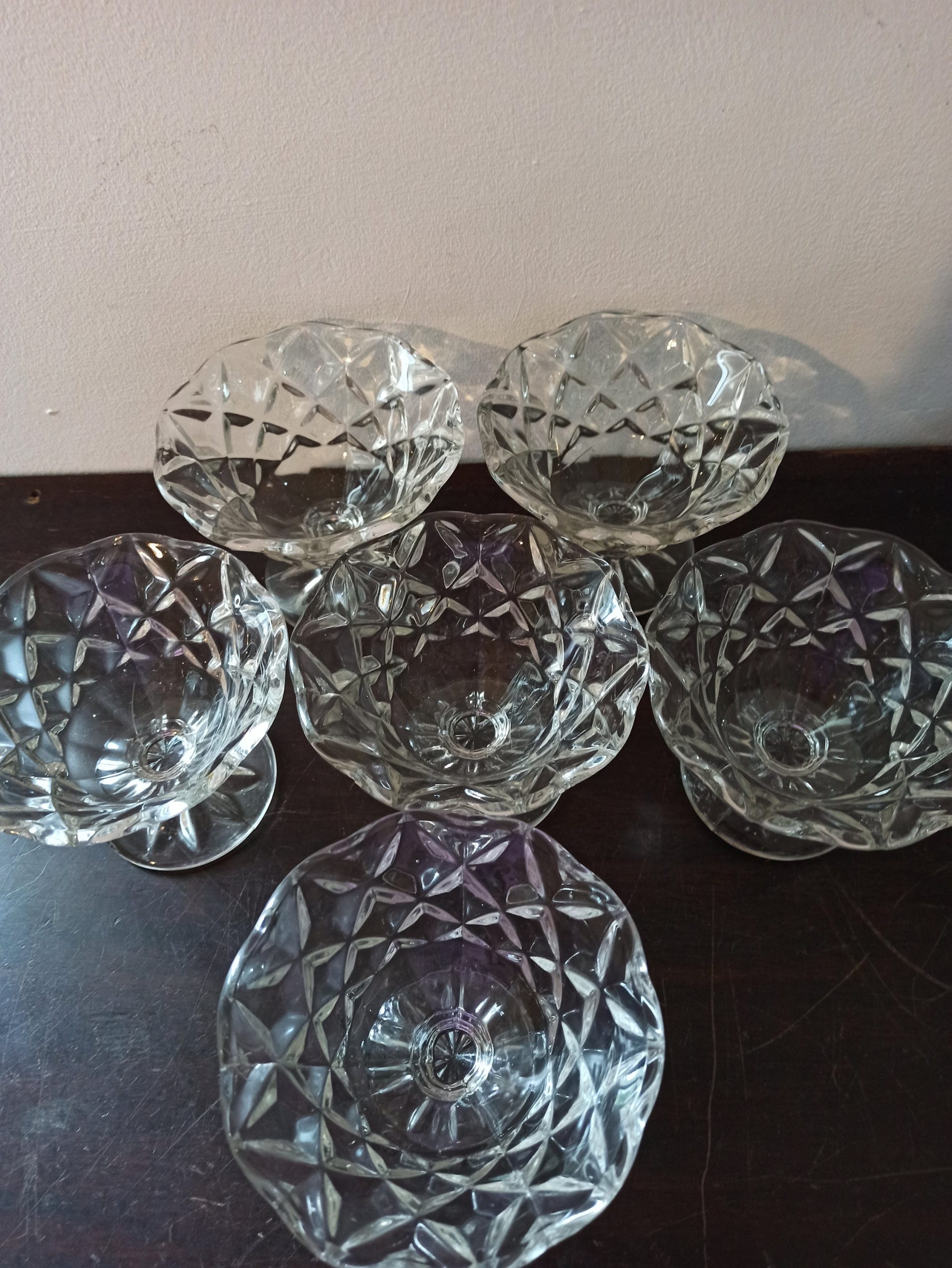 Set of 6 Glass Dessert Dishes. - Image 3
